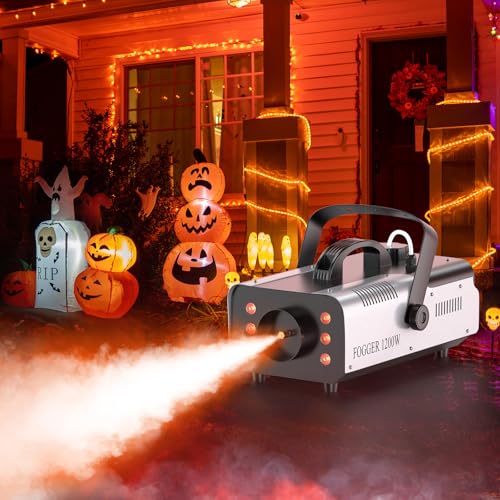 Thumbnail 6 de 1200W Máquina de Humo con Luces RGB de UKing (1L) para Halloween, Bodas y Fiestas