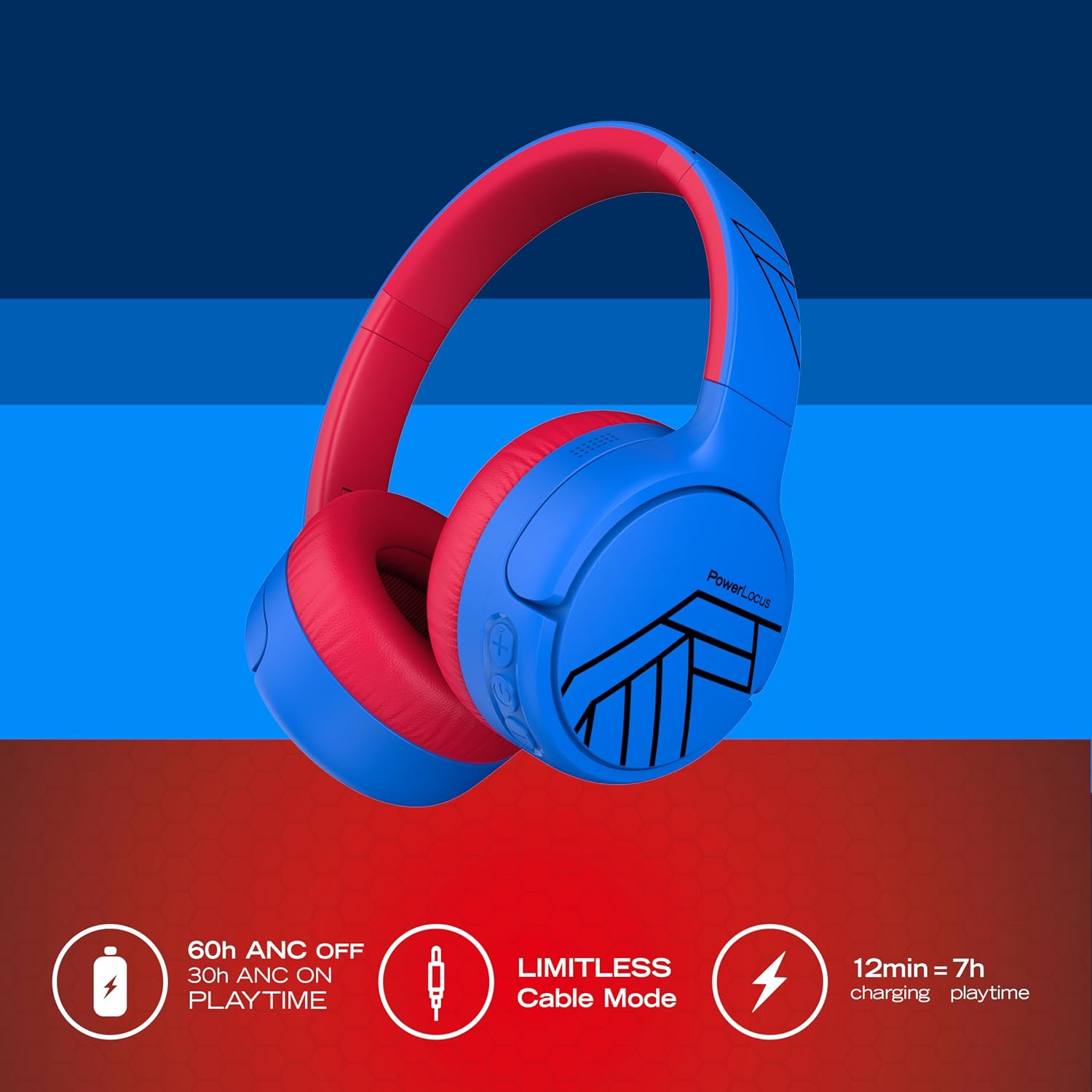 Thumbnail 6 de PowerLocus Kids Active Noise Cancelling Headphones 60H