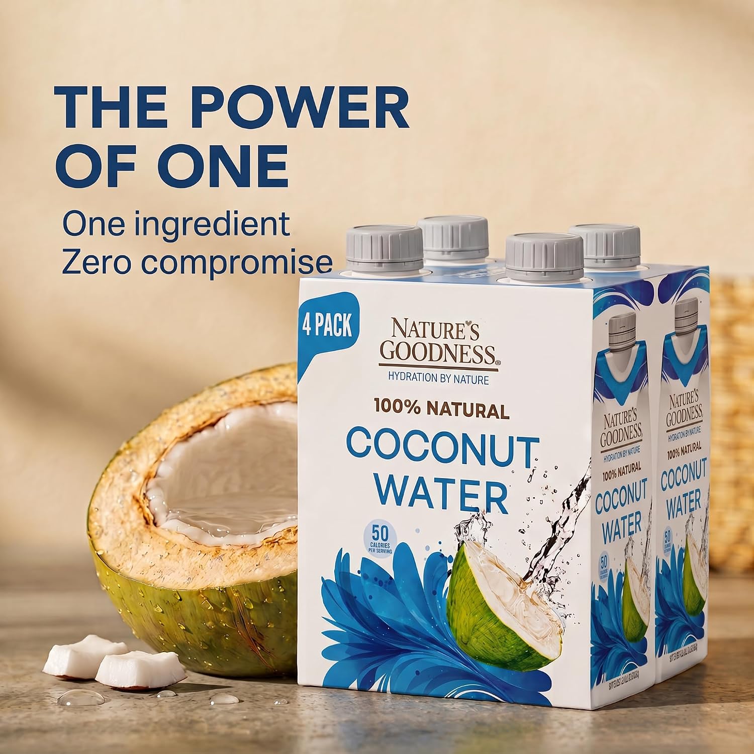 Thumbnail 6 de Nature's Goodness Coconut Water, No Added Sugar, No Pulp, 4-Pack