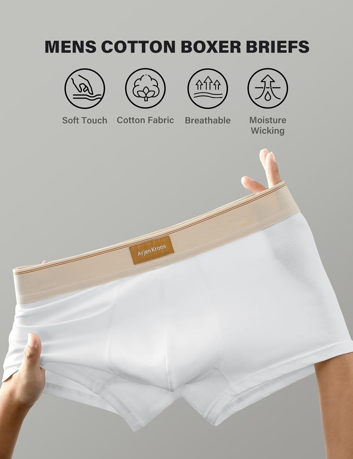 Detalle de Casey Kevin Men’s Underwear Multipack Trunks – Cotton Boxer Shorts with Elastic Waistband (4 Pack)