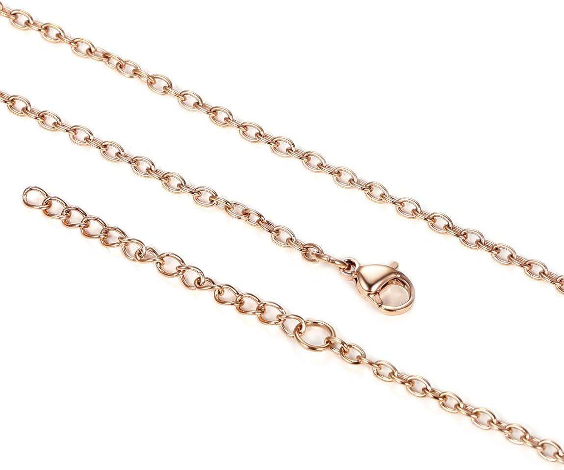 Detalle de ChainsPro Collier Femme Acier Inoxydable 2 mm – Design Élégant et Universel, 46–76 cm
