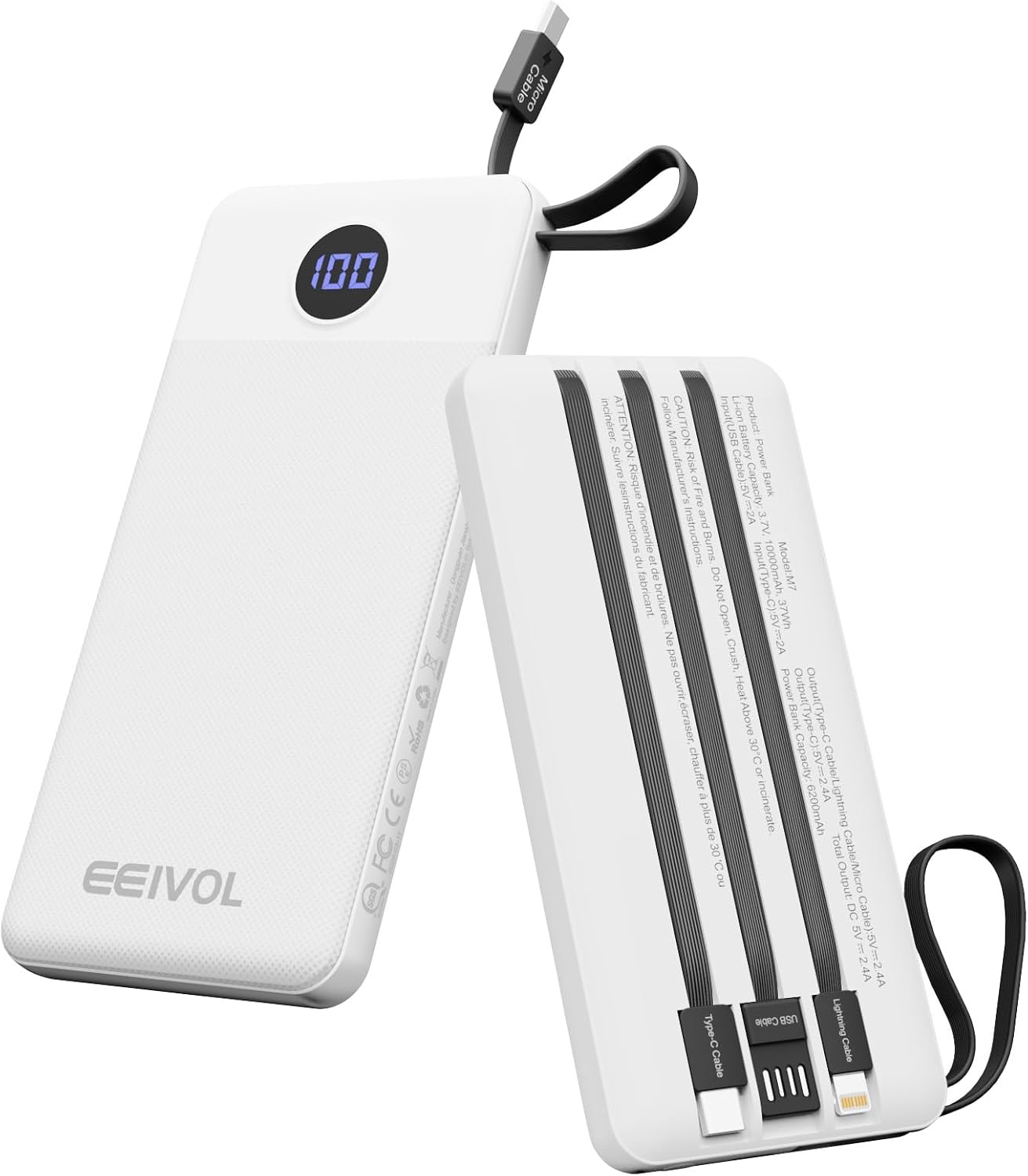 Detalle de EEIVOL Portable Charger 10000mAh