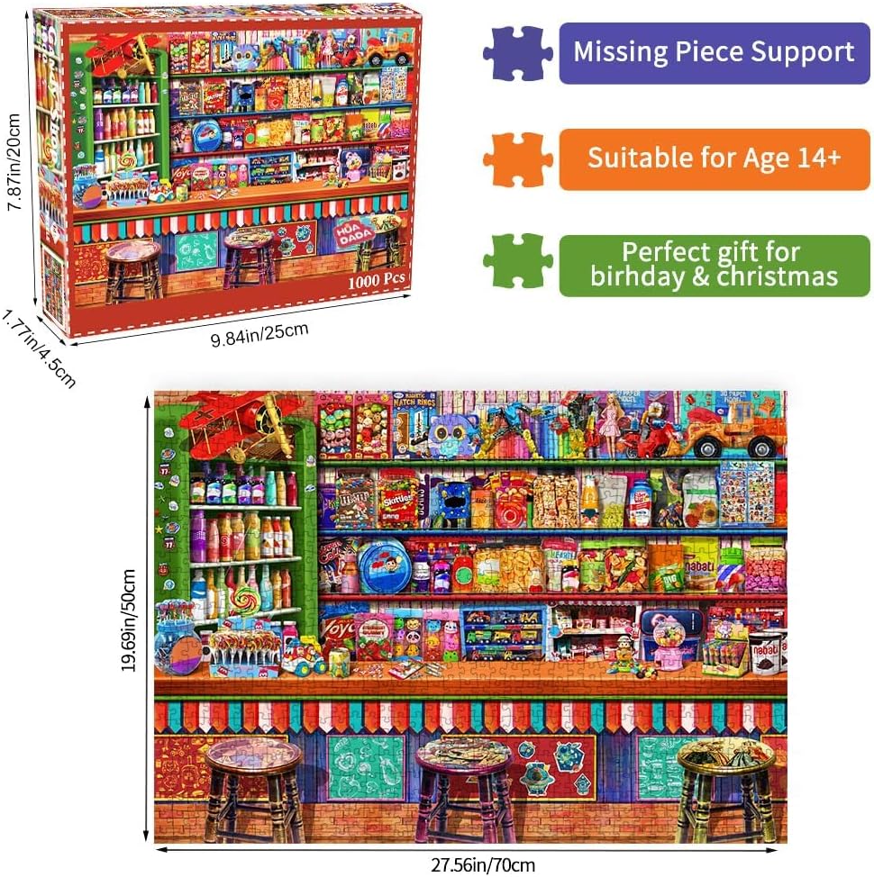 Detalle 2 de Candy Shop 1000-piece jigsaw puzzle