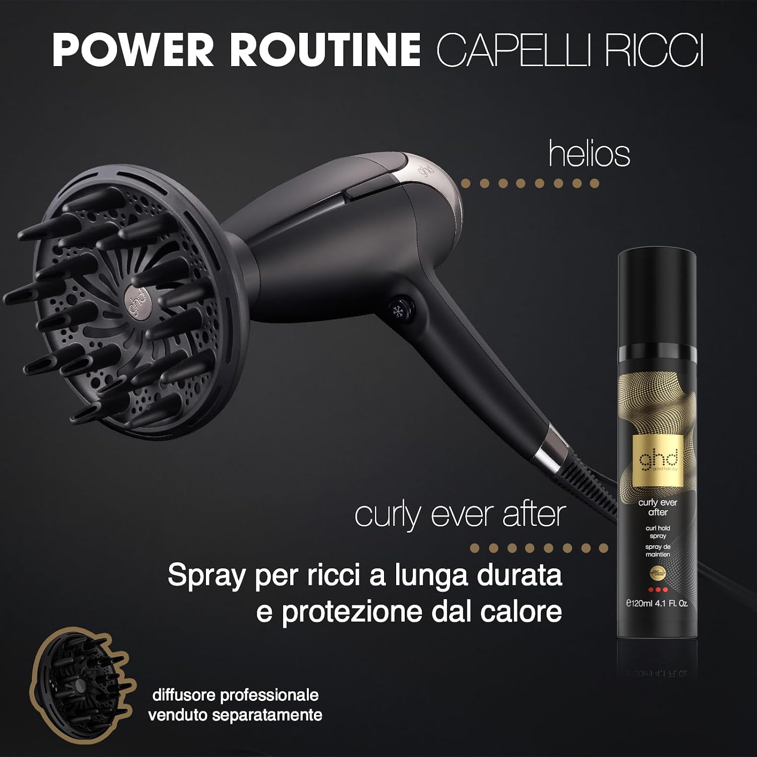 Detalle 2 de ghd Helios asciugacapelli professionale ionico anticrespo ad aria veloce
