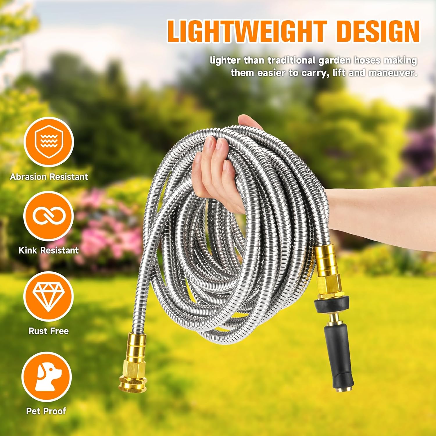 Detalle de Rosy Earth Expandable Garden Hose, 100 FT