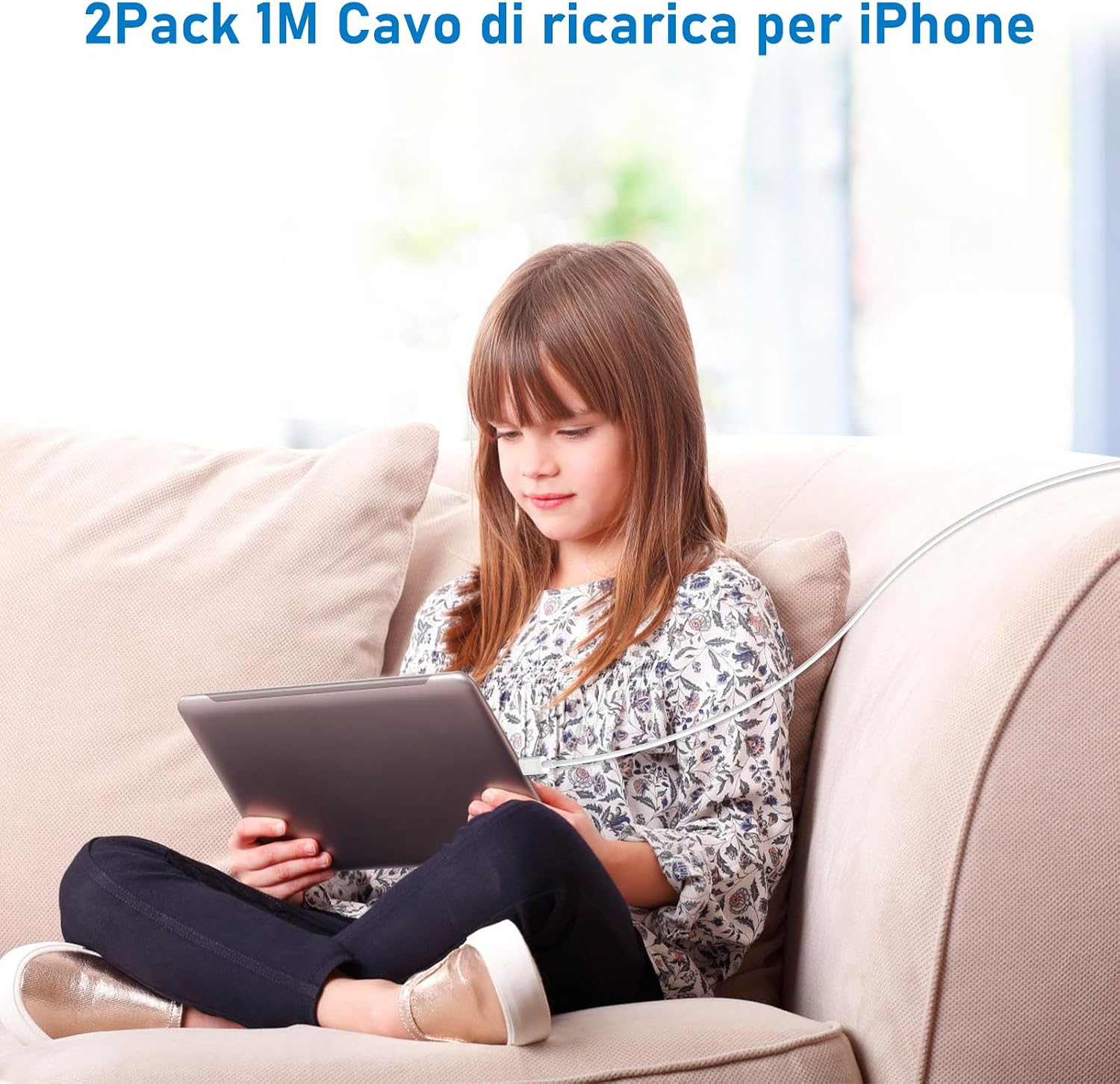 Thumbnail 5 de ZMHPJQ 1M cavo USB‑C to Lightning certificato MFI per iPhone