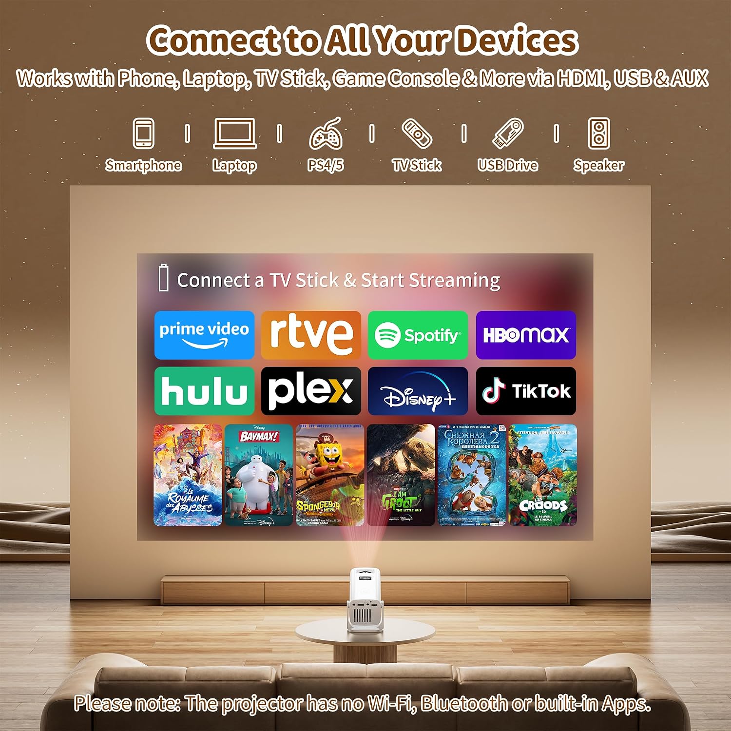 Detalle 2 de Mini Projector with 4K Input Support