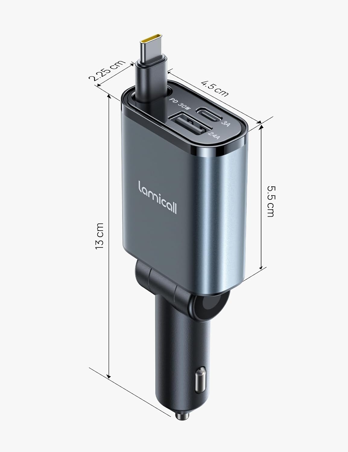 Thumbnail 6 de Lamicall 3-in-1 Auto‑Ladegerät 50W mit USB‑C-Kabel