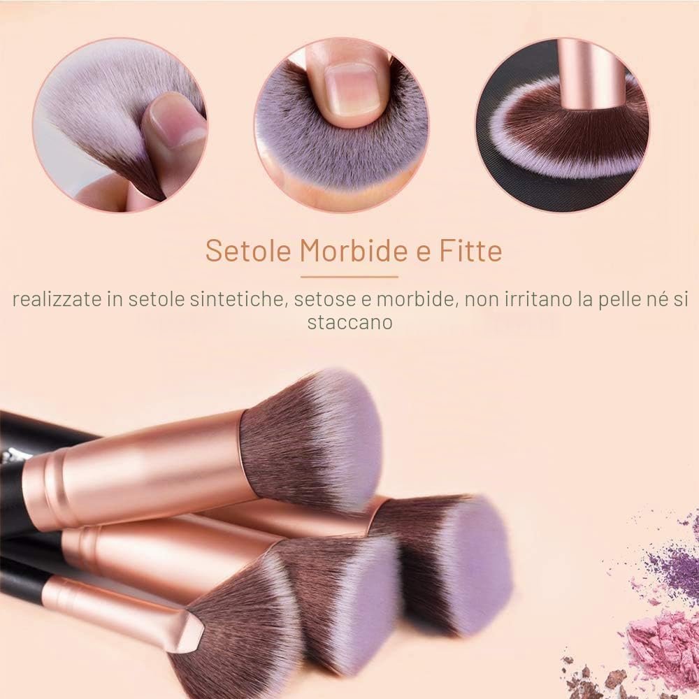 Thumbnail 4 de AMMIY Set Pennelli Trucco 18 Pezzi – Kit Professionale per Viso, Occhi e Sopracciglia