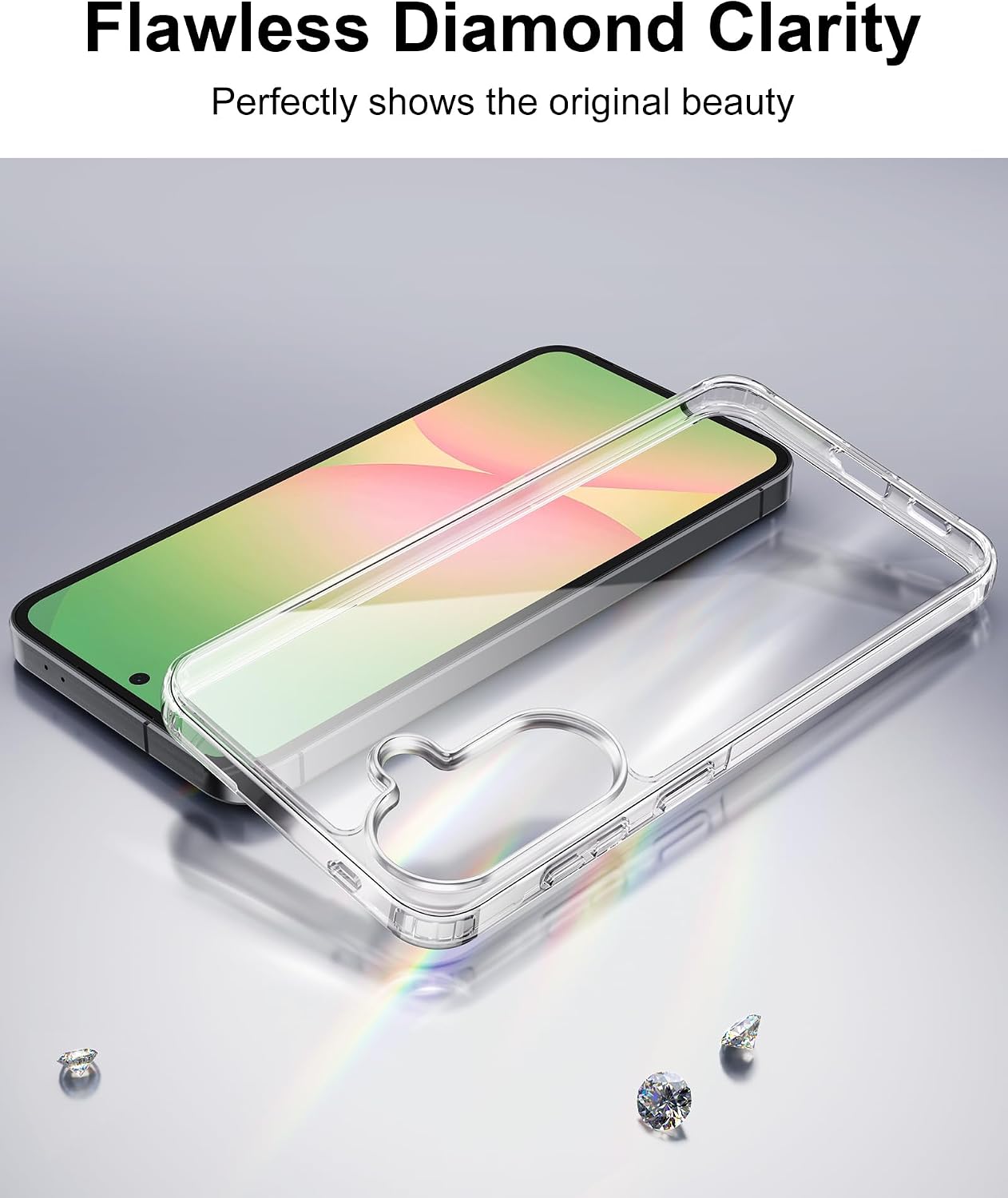 Detalle 2 de HOOMIL Case for Samsung Galaxy A57 5G – Crystal Clear, Non-Yellowing, Drop Protection