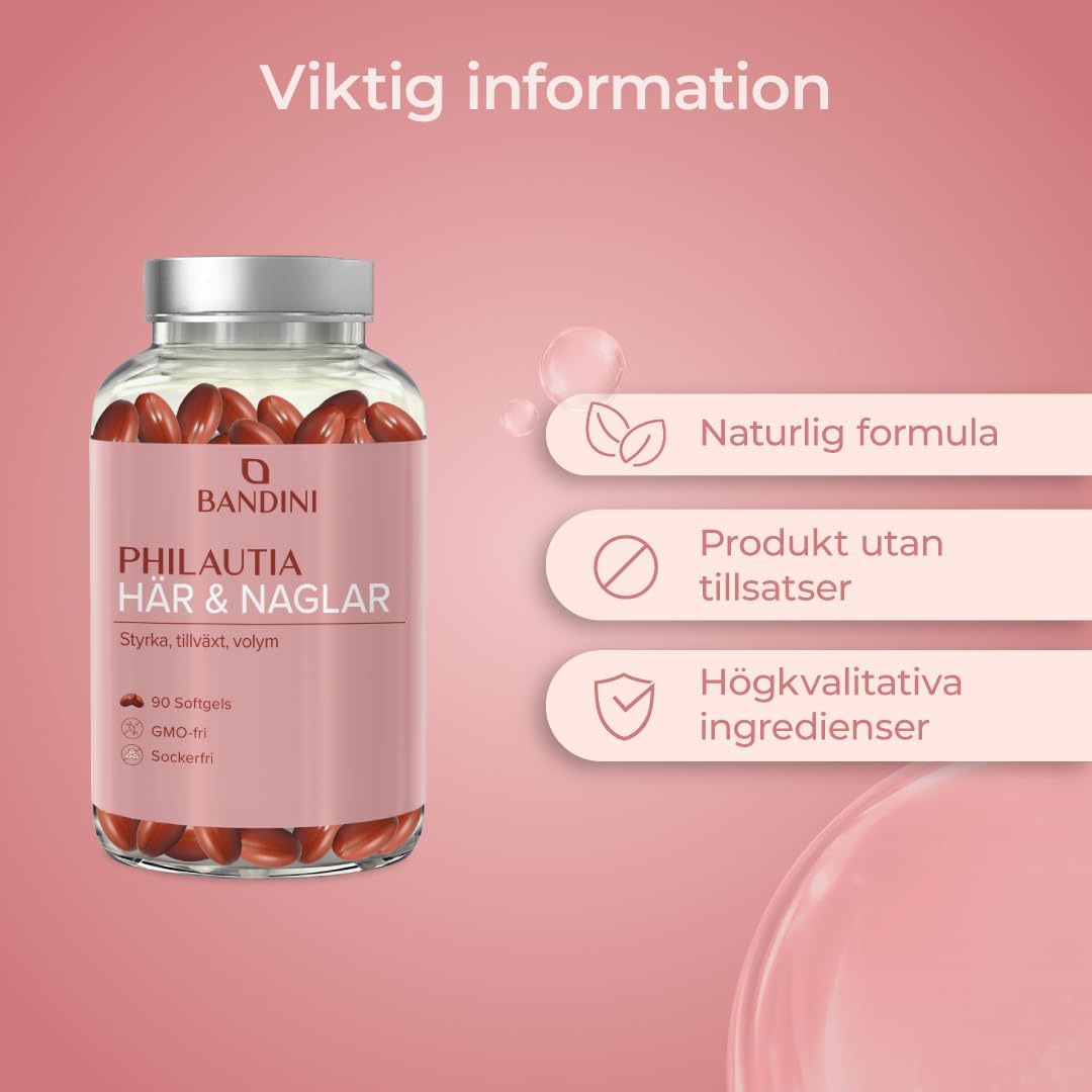 Thumbnail 5 de BANDINI Hair & Nails, 90 softgelkapslar med omega-3