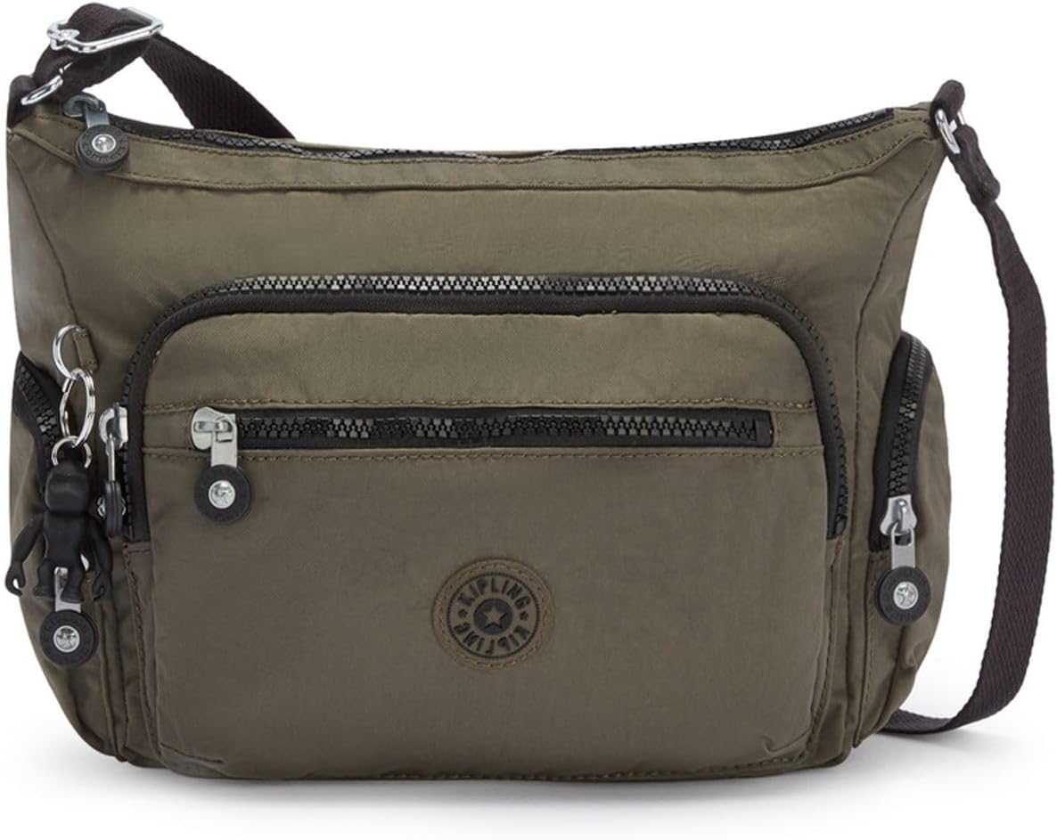 Detalle de Kipling GABBIE S Borsa a tracolla piccola – Green Moss: compatta, idrorepellente e pratica