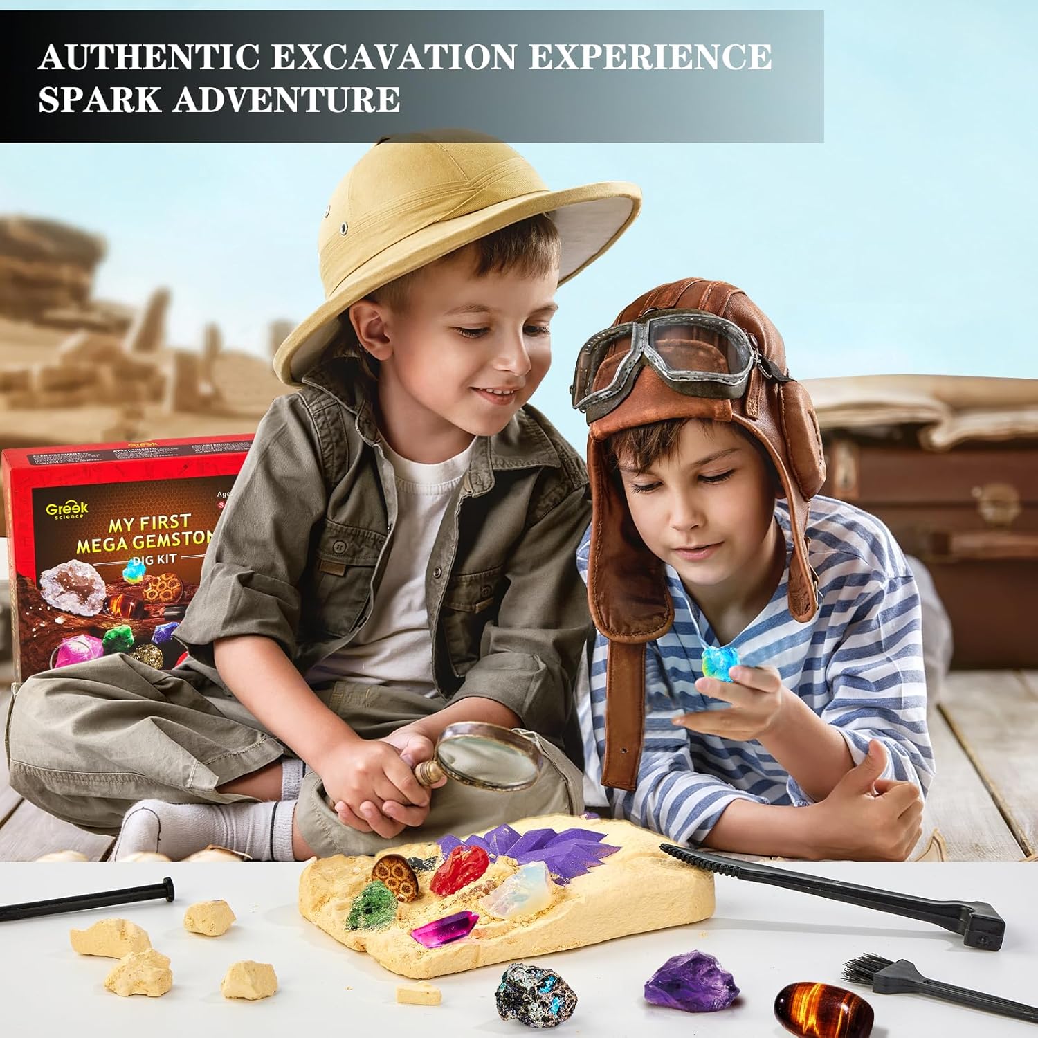 Thumbnail 1 de Greek Science My First Mega Gemstone Dig Kit for Kids