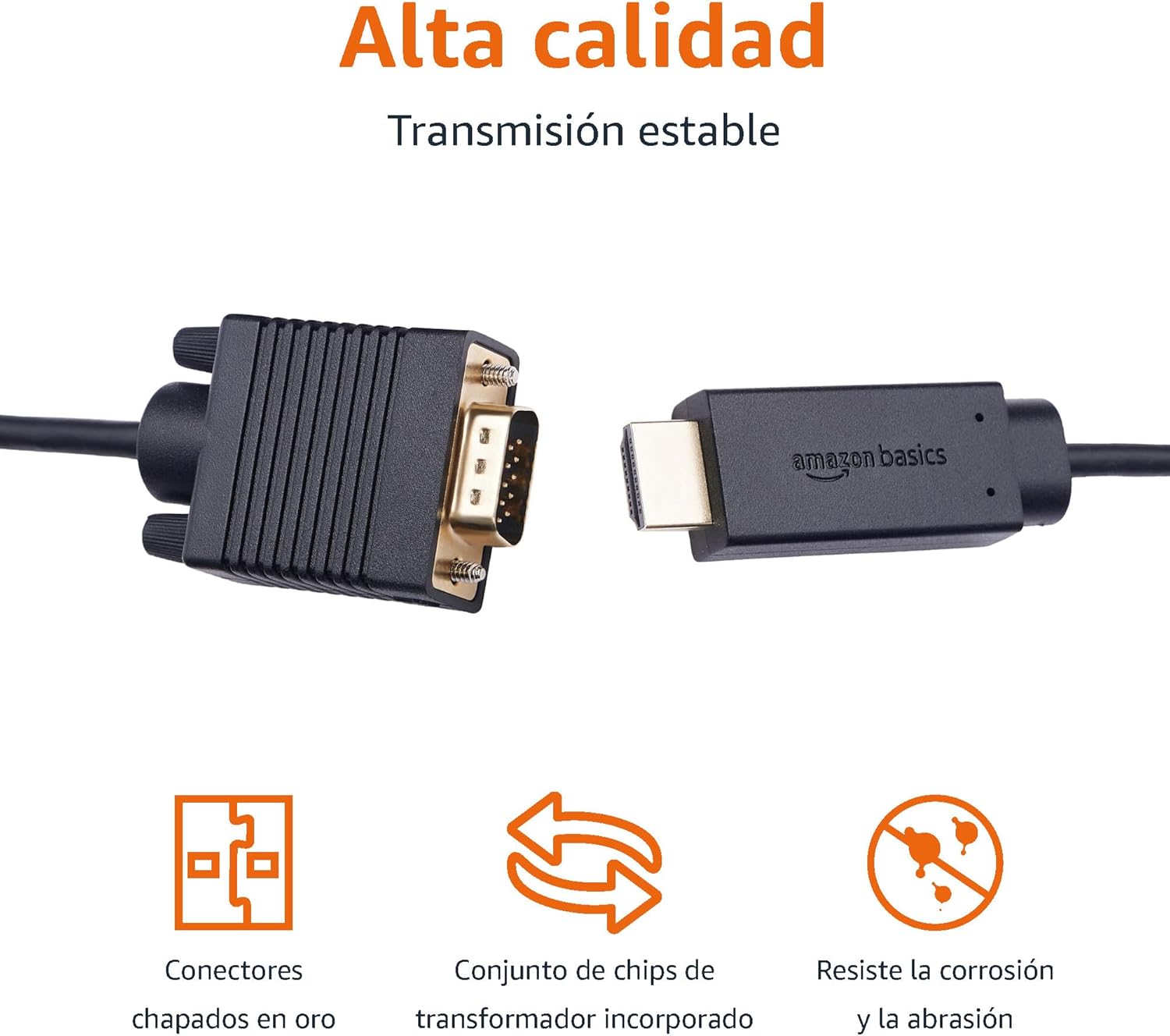 Thumbnail 1 de Amazon Basics HDMI a VGA 3m cable