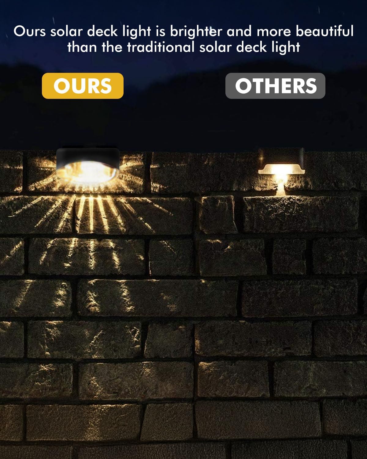 Thumbnail 1 de KALAHOL 12-Pack Solar Fence Lights (Warm White) – IP65 waterproof outdoor step lights