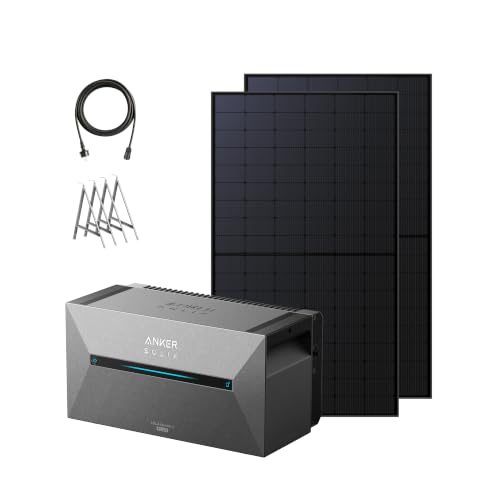 Detalle de Anker SOLIX 2 Plus Solarbank + 2× 500W Topcon Solarpanel – Komplettset mit Speicher