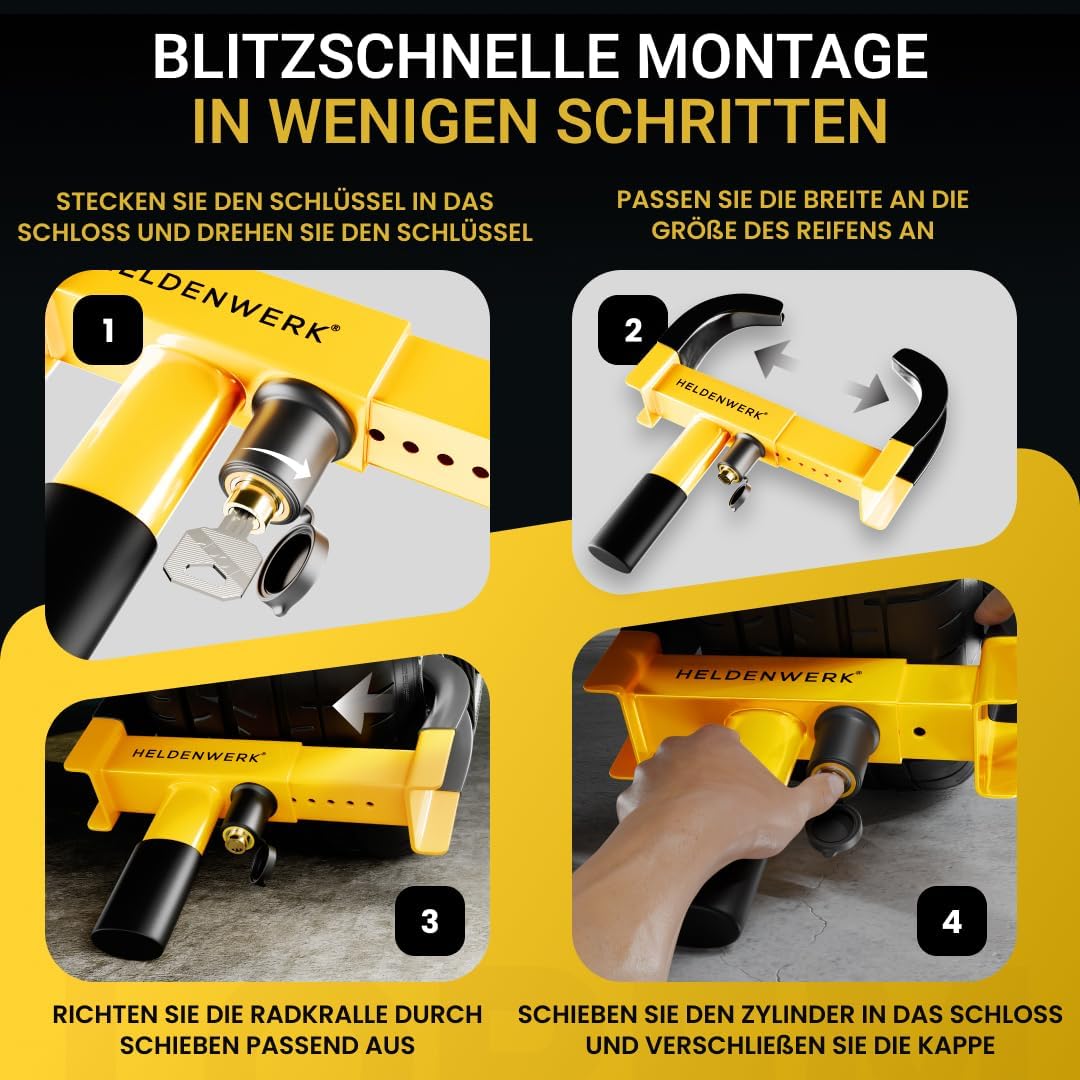 Thumbnail 3 de HELDENWERK Parkkralle 18–30 cm Radkralle