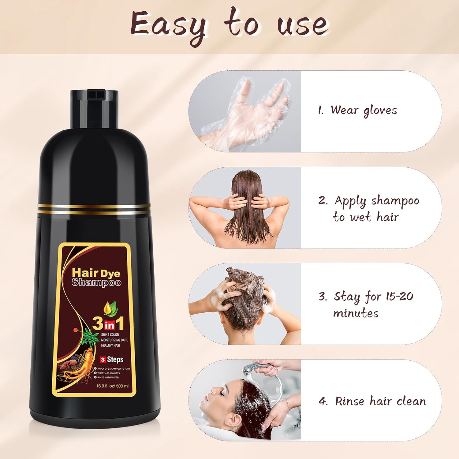 Thumbnail 2 de Dark Brown Haar Dye Shampoo Permanent