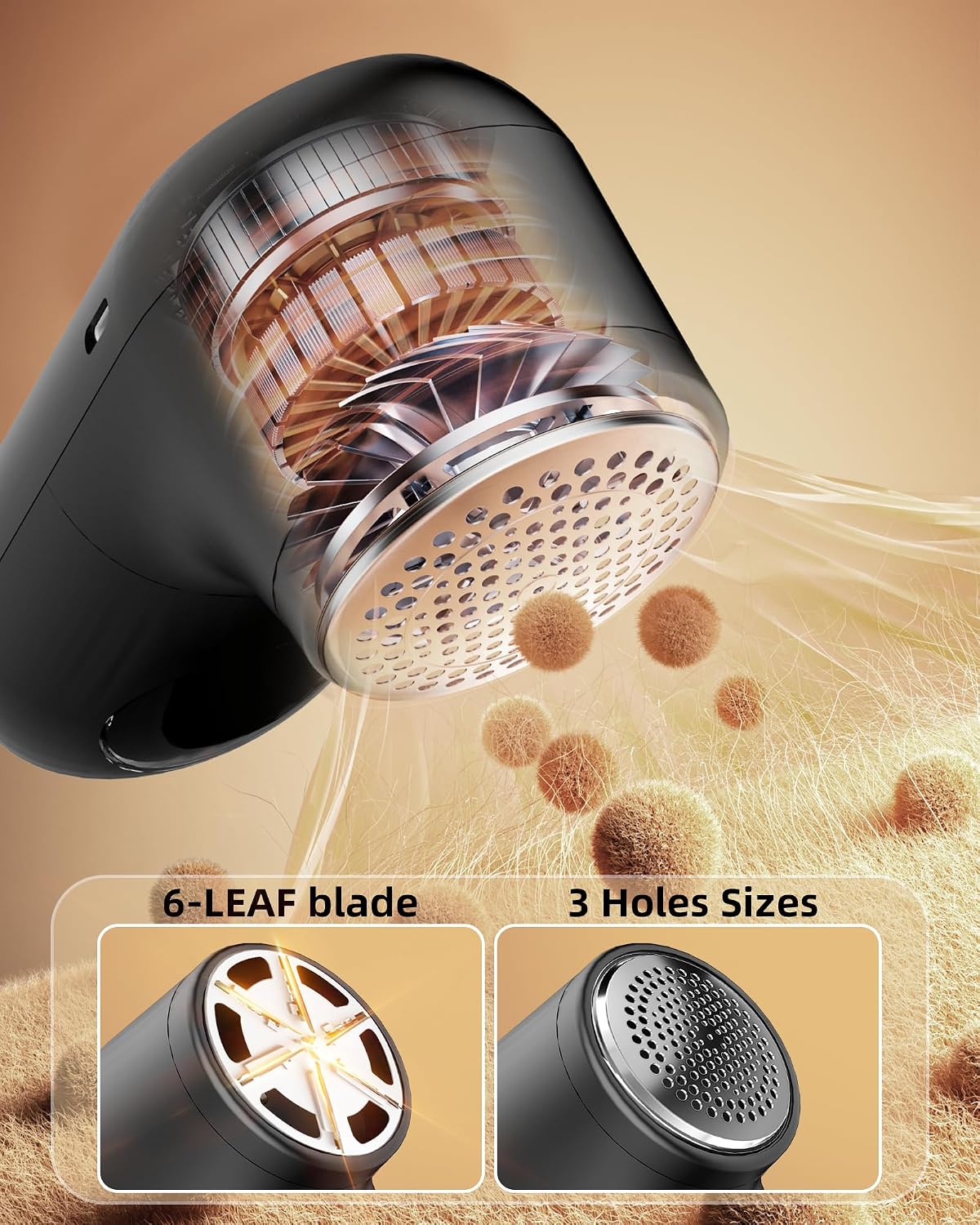 Detalle de KIDEE Lint Remover Fabric Shaver 6 blades