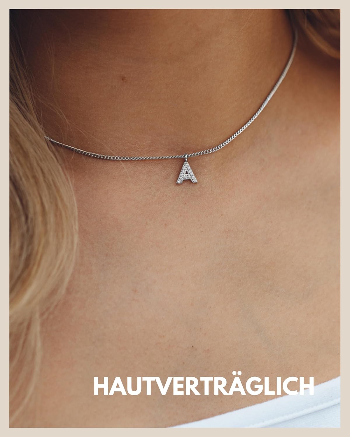 Thumbnail 1 de GD GOOD.designs Buchstaben-Halskette Silber 316L Edelstahl – initialen Anhänger, verstellbar 40–45 cm