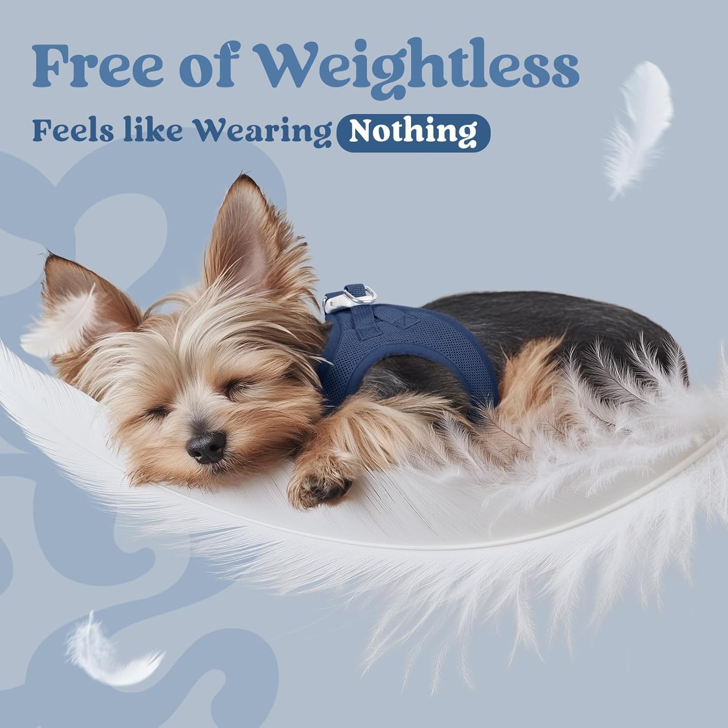 Thumbnail 3 de rabbitgoo Dog Harness Small Dog – Step-in Soft Mesh Harness (Navy, Size M)