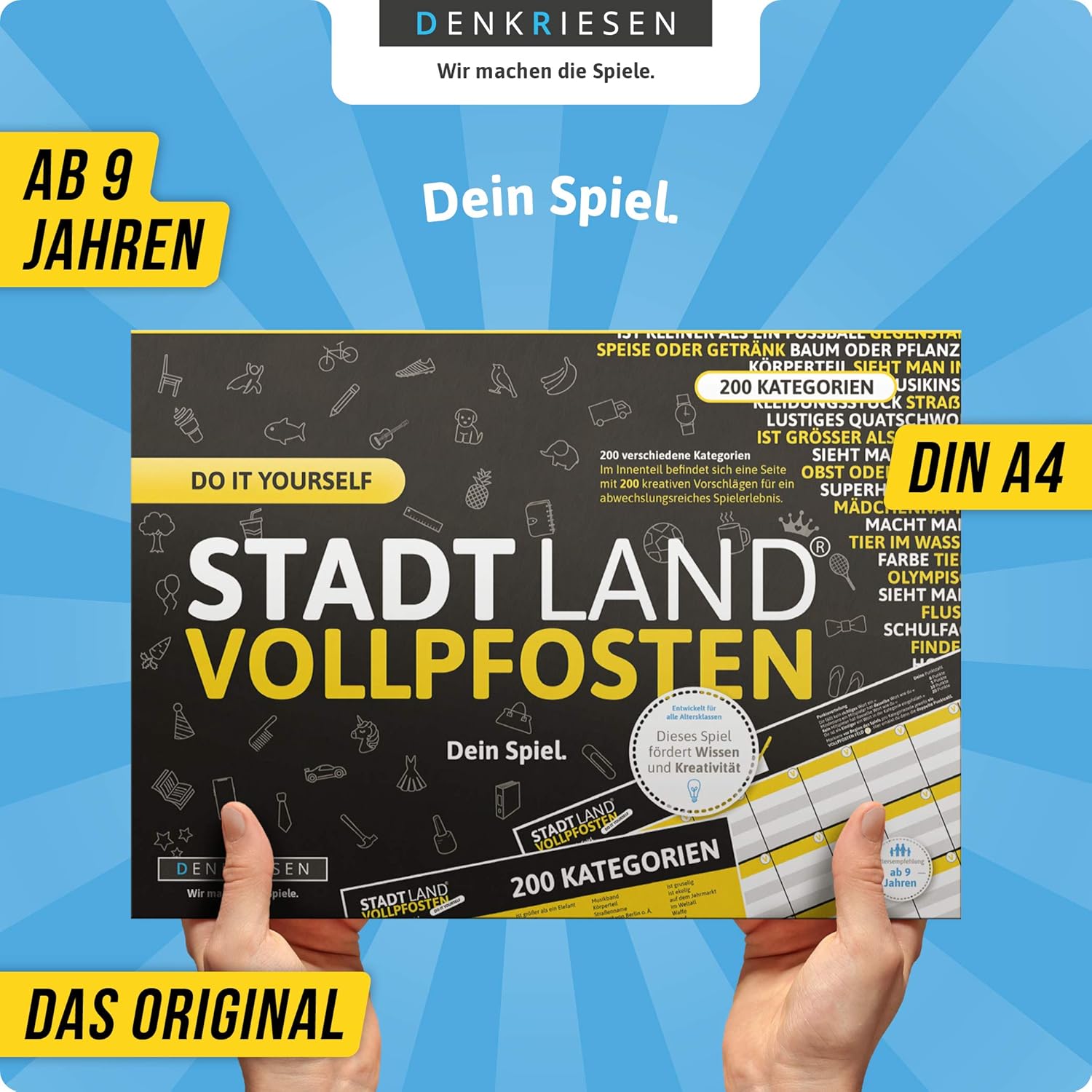 Thumbnail 1 de DENKRIESEN Stadt Land VOLLPFOSTEN – DO IT Yourself-Edition | Reisespiel