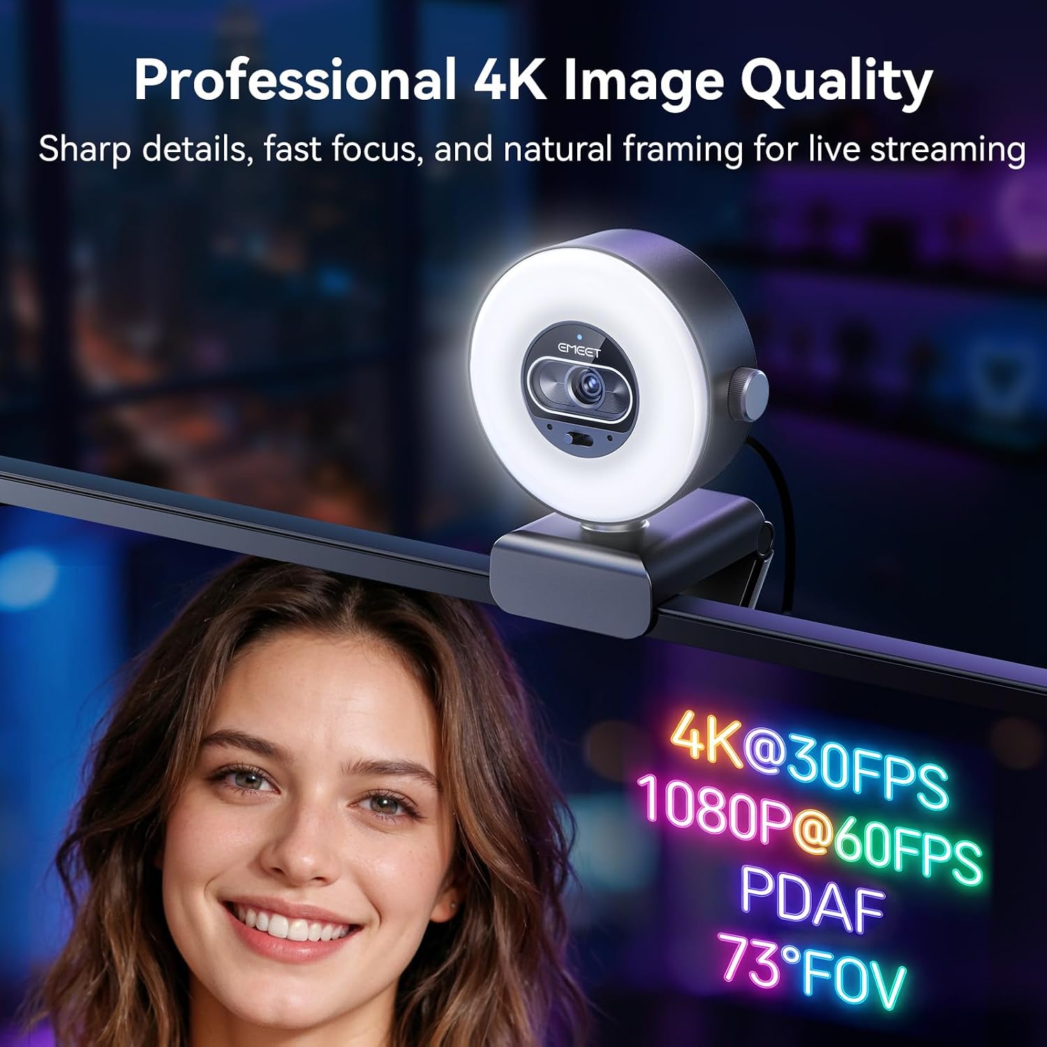 Detalle 1 de EMEET 4K Webcam