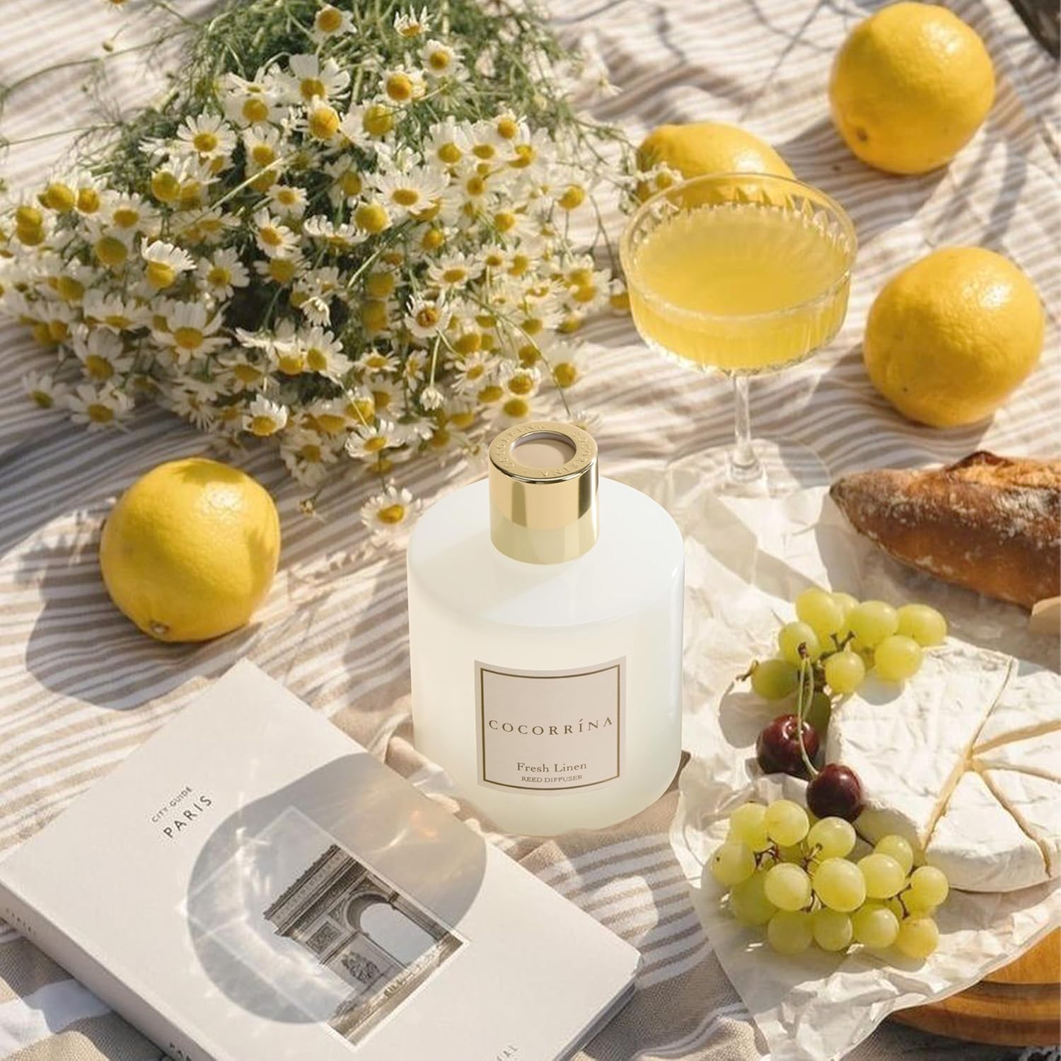 Thumbnail 3 de COCORRÍNA Raumduft Reed Diffuser Fresh Linen mit 8 Duftstäbchen (200 ml) – langanhaltender Duft für Zuhause & Bad