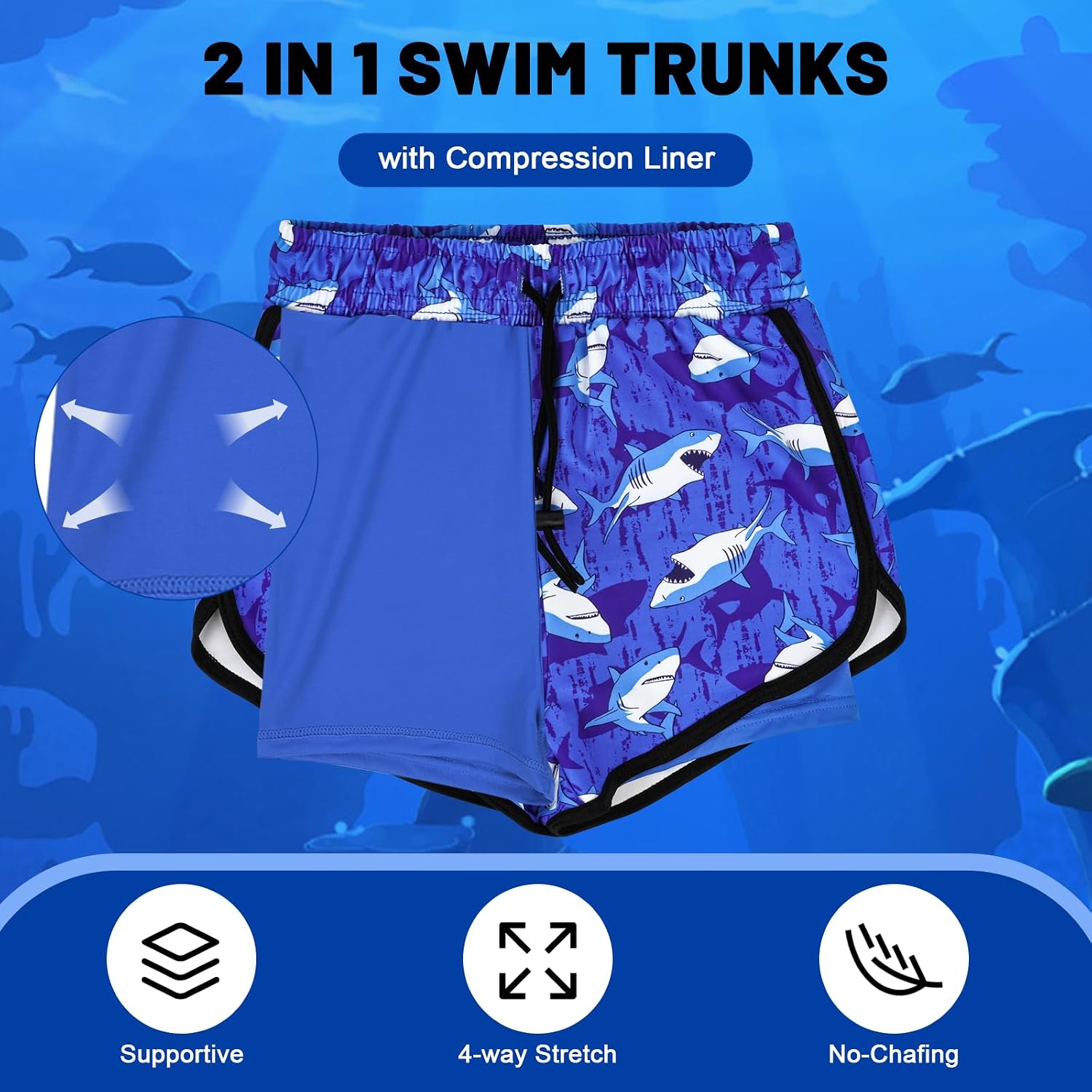 Thumbnail 2 de Flyish Direct Baby Boys Swimming Costume with Zip-Up Rash Vest