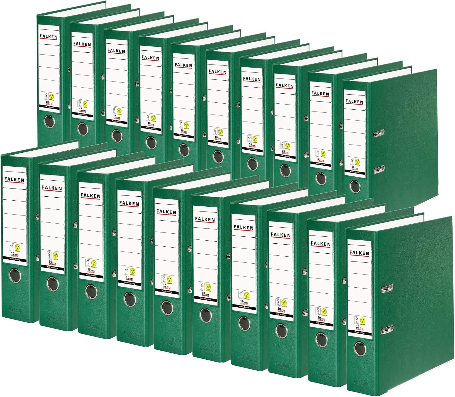 Detalle de Original Falken Kunststoff-Ordner Grün DIN A4 20er Pack
