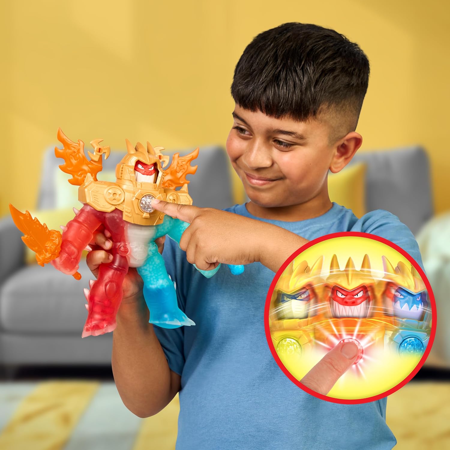 Detalle de Heroes of Goo Jit Zu Goo-Tron Supreme figura interactiva