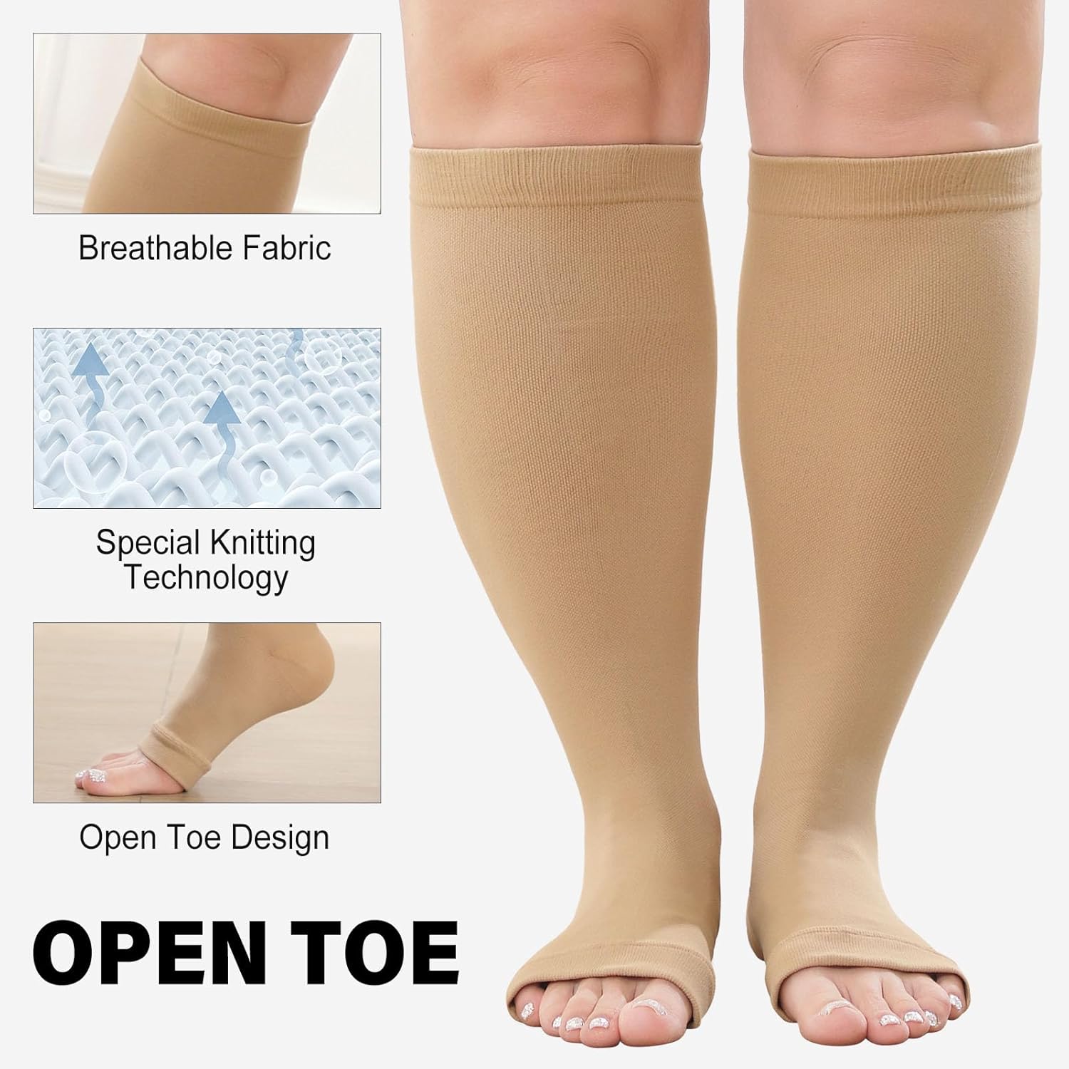 Thumbnail 3 de PUTUO Plus Size Compression Socks 4XL
