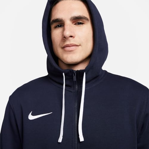 Detalle de Nike Team Club 20 Felpa con Cappuccio da Uomo – Blu Ossidiana/Bianco, taglia S