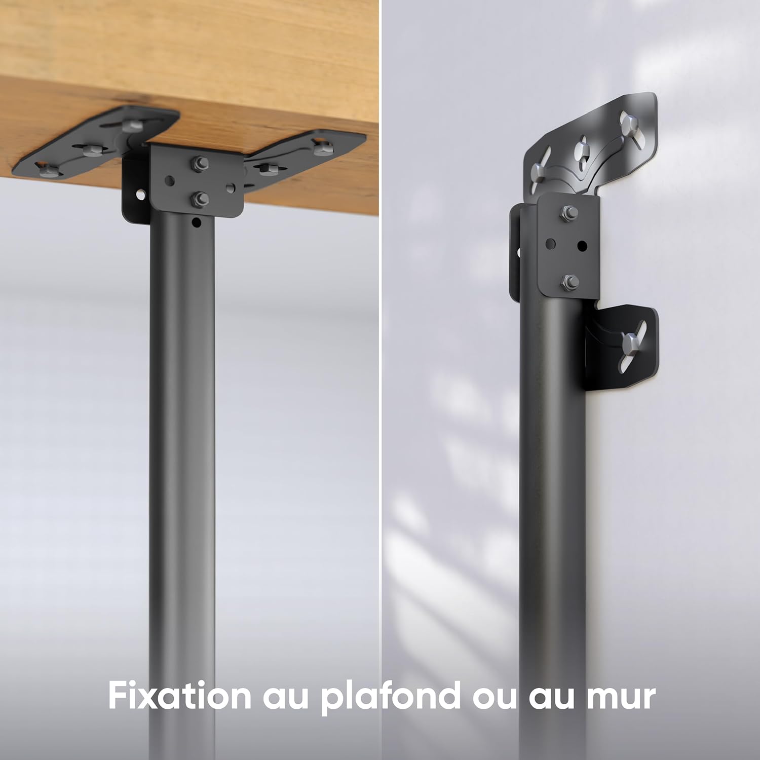 Thumbnail 5 de ONKRON Support TV Plafond Long N2L-B pour TV 32 à 80 pouces (VESA 100x100 à 600x400)