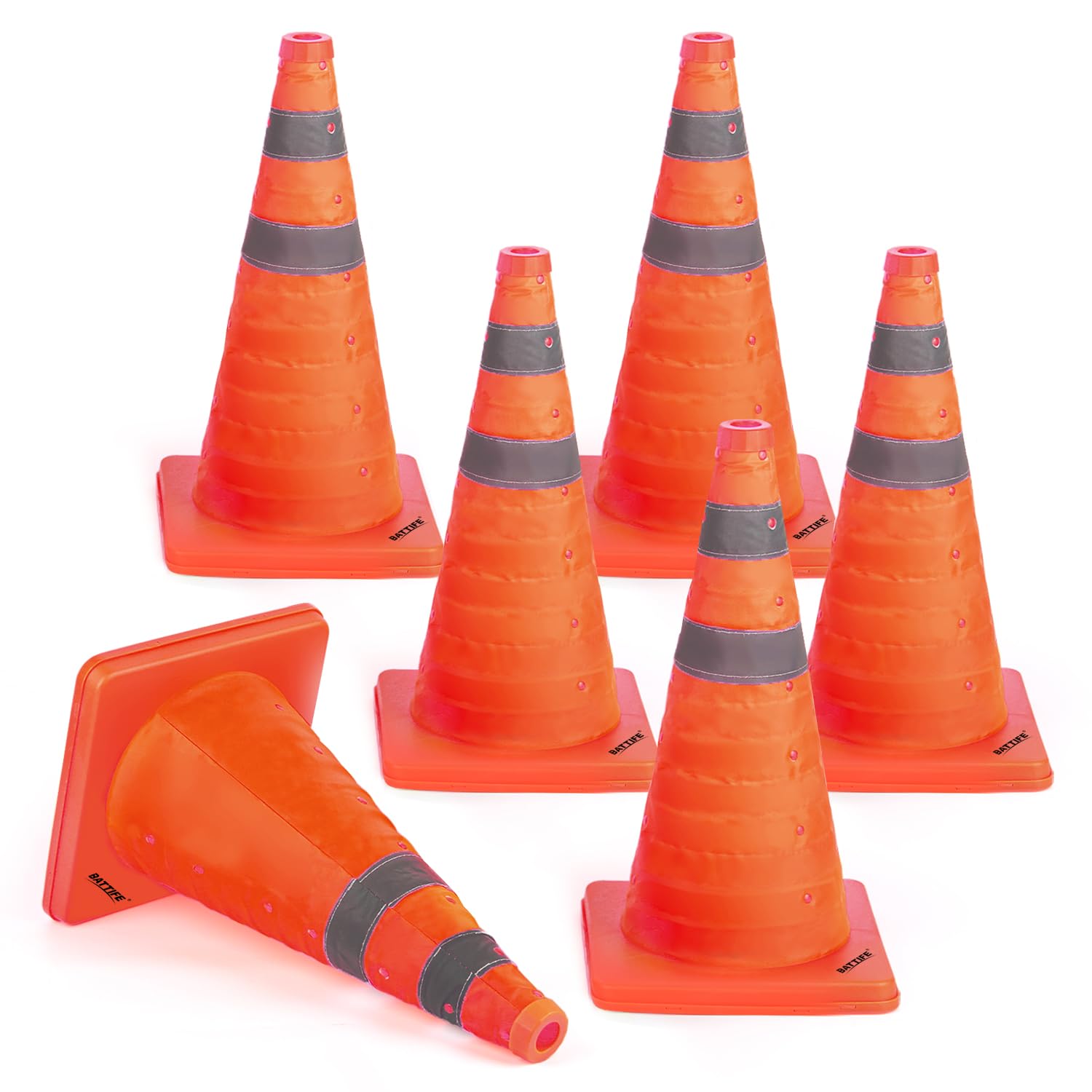 Thumbnail 6 de BATTIFE Collapsible Traffic Cones 28-Inch