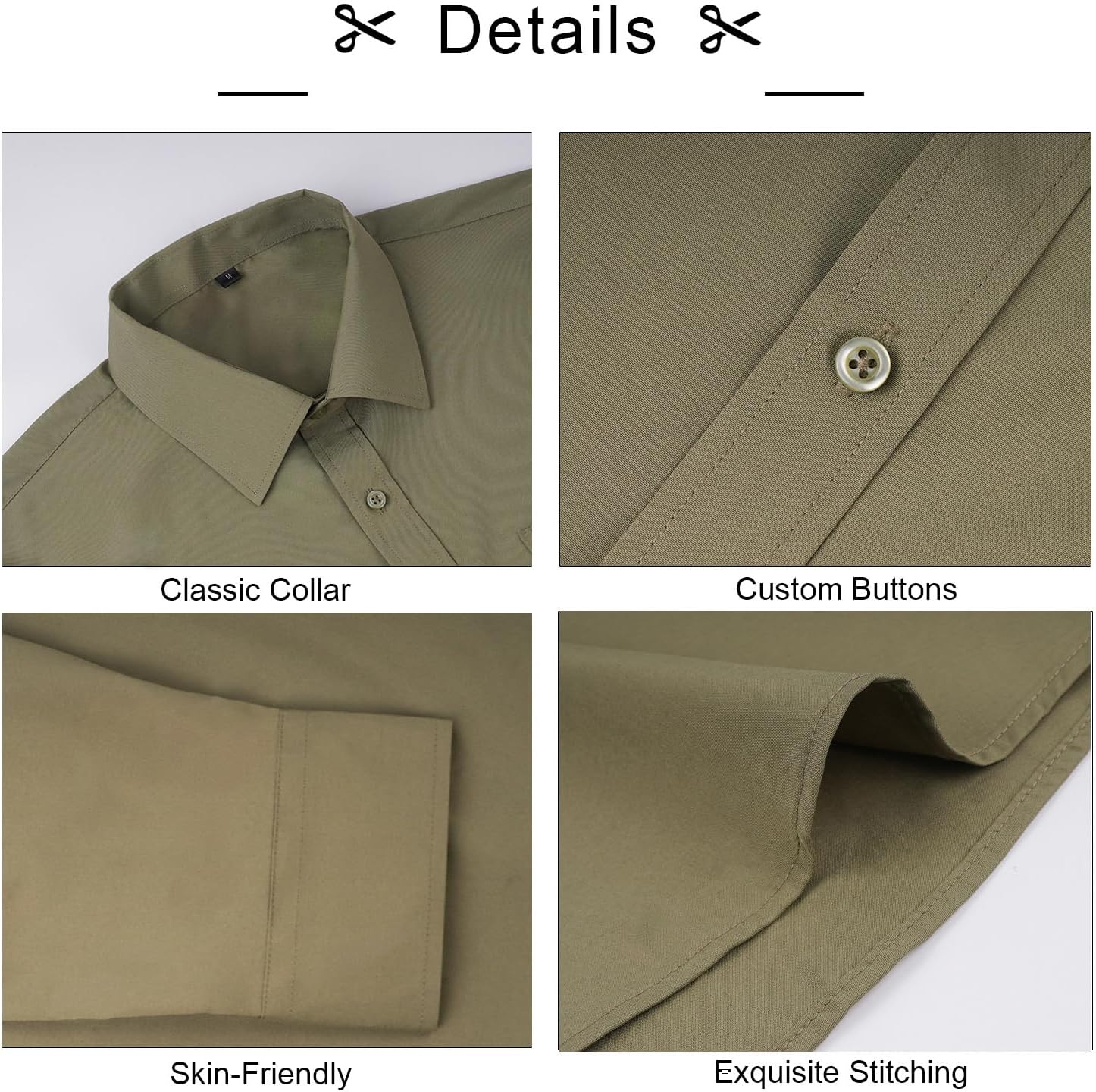 Thumbnail 4 de Alizeal Mens Long Sleeve Shirt, Necktie & Pocket Square Set