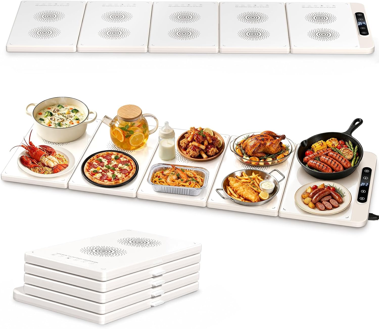 Detalle de TASEVEN Electric Warming Tray, Metal
