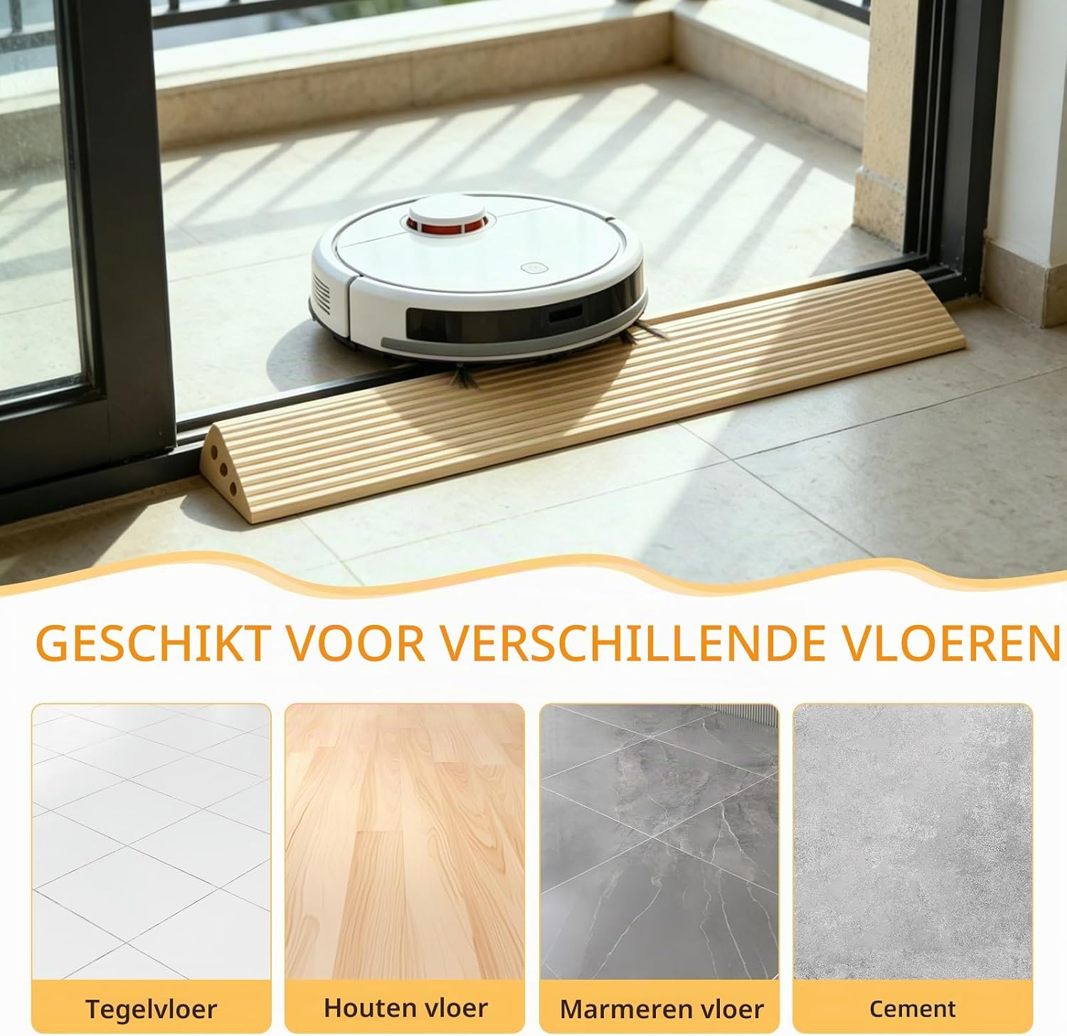 Detalle 2 de RICKMASK 3D-ZORZ-2F4E drempelhelling, zelfklevend TPE, geel, 100 cm