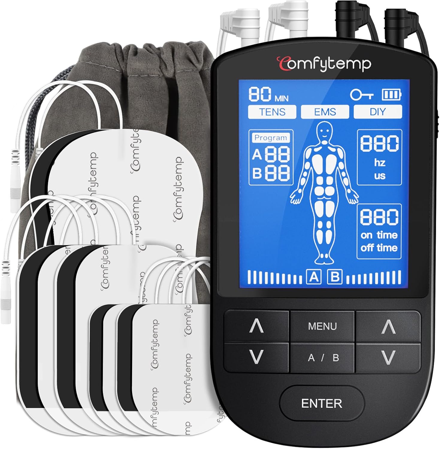 Detalle de Comfytemp 4 Outputs TENS Machine for Muscle Stimulation
