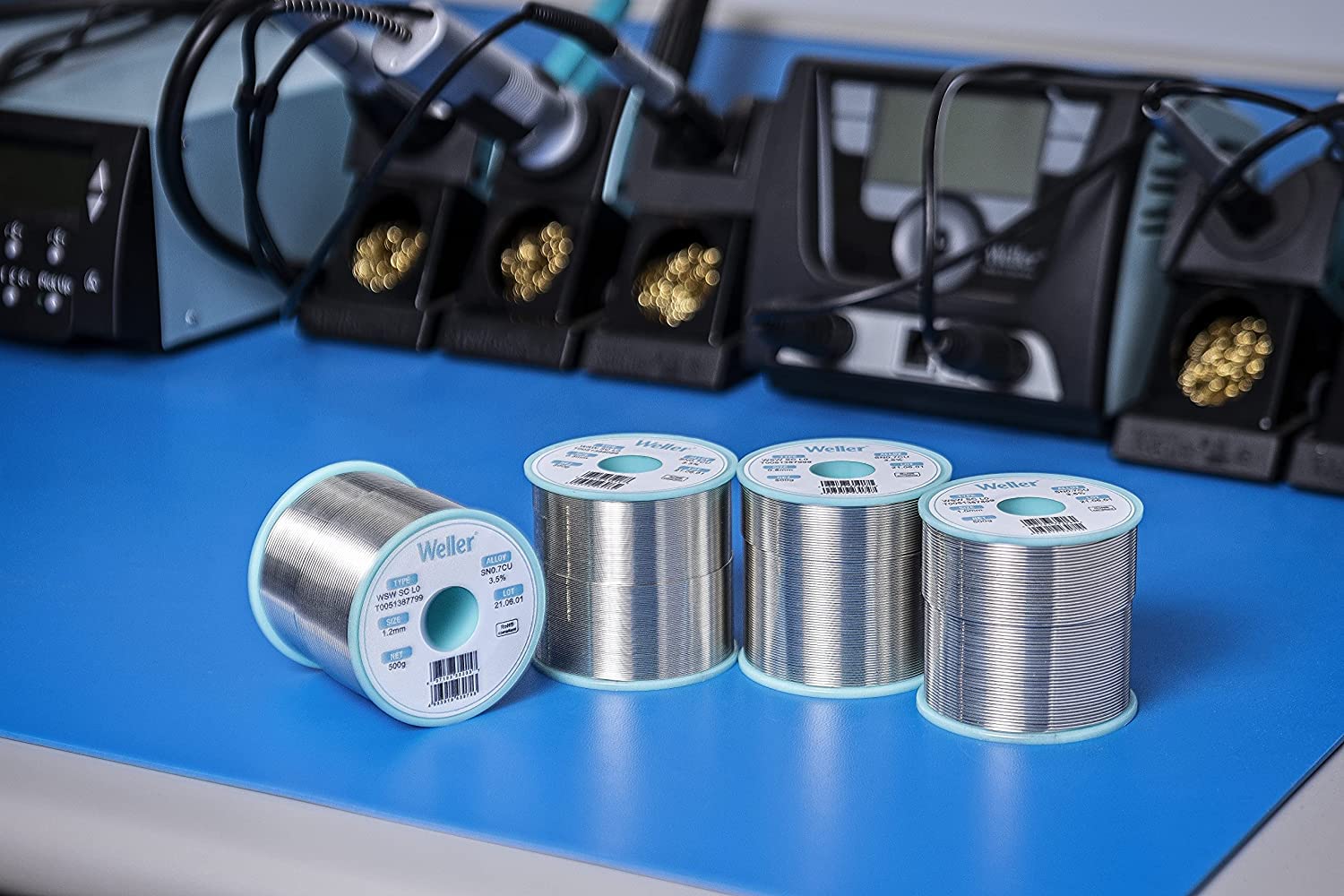 Detalle 2 de Weller WSW SCN M1 Bleifreier Lötdraht Ø 1,0 mm, Sn99.3Cu0.6Ni0.05, Flussmittel 3,5% – 100 g