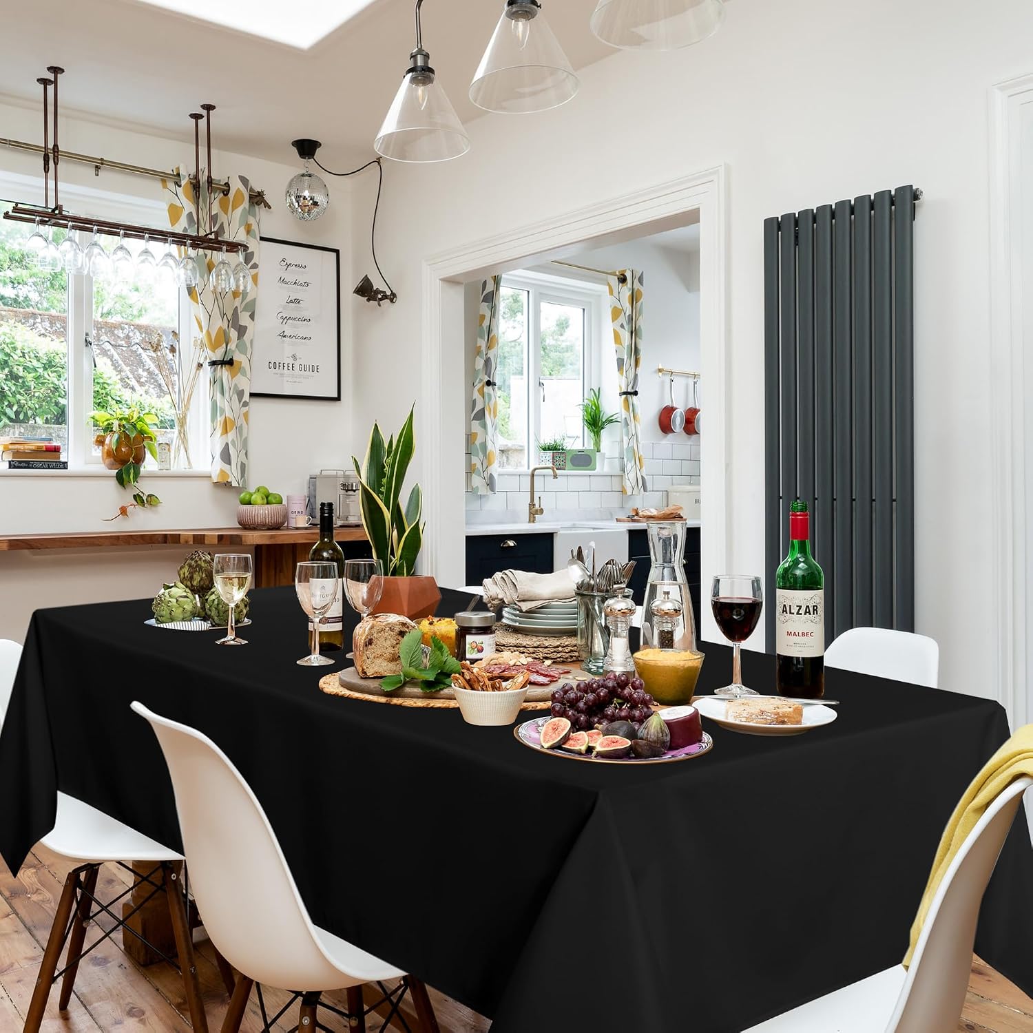Detalle 2 de sancua 4 Pack Black Tablecloth 60 x 84 Inch tablecloth 🧾
