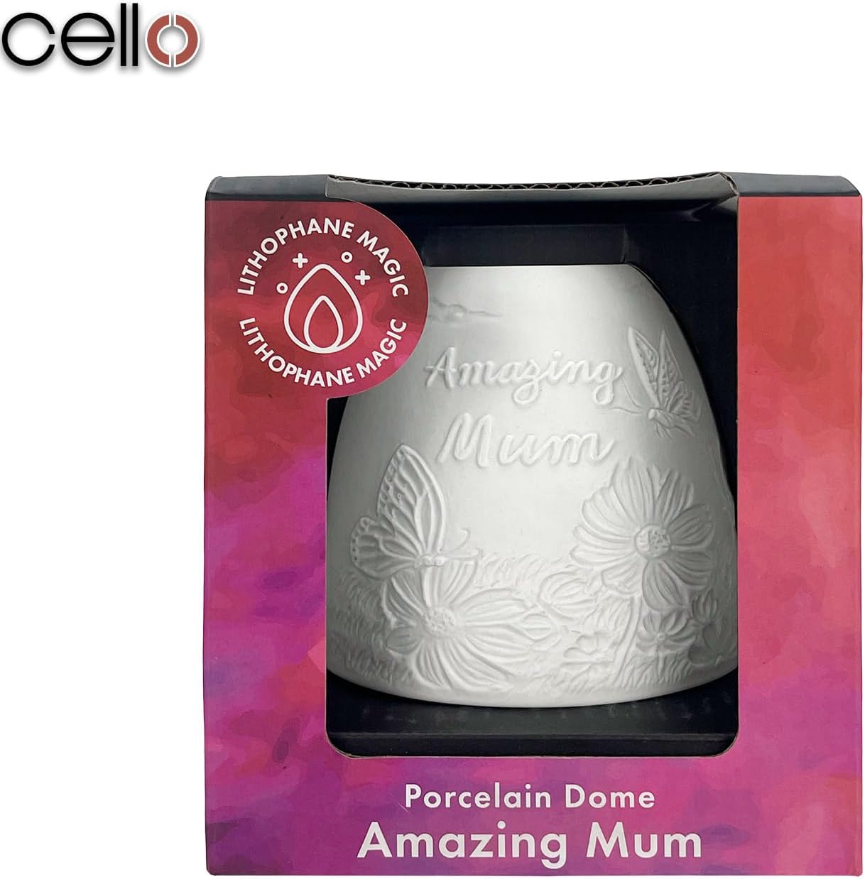 Thumbnail 6 de Cello Porcelain Tall Tealight Holder Dome (Teal) with 3D Projection for LED or Wax Candle