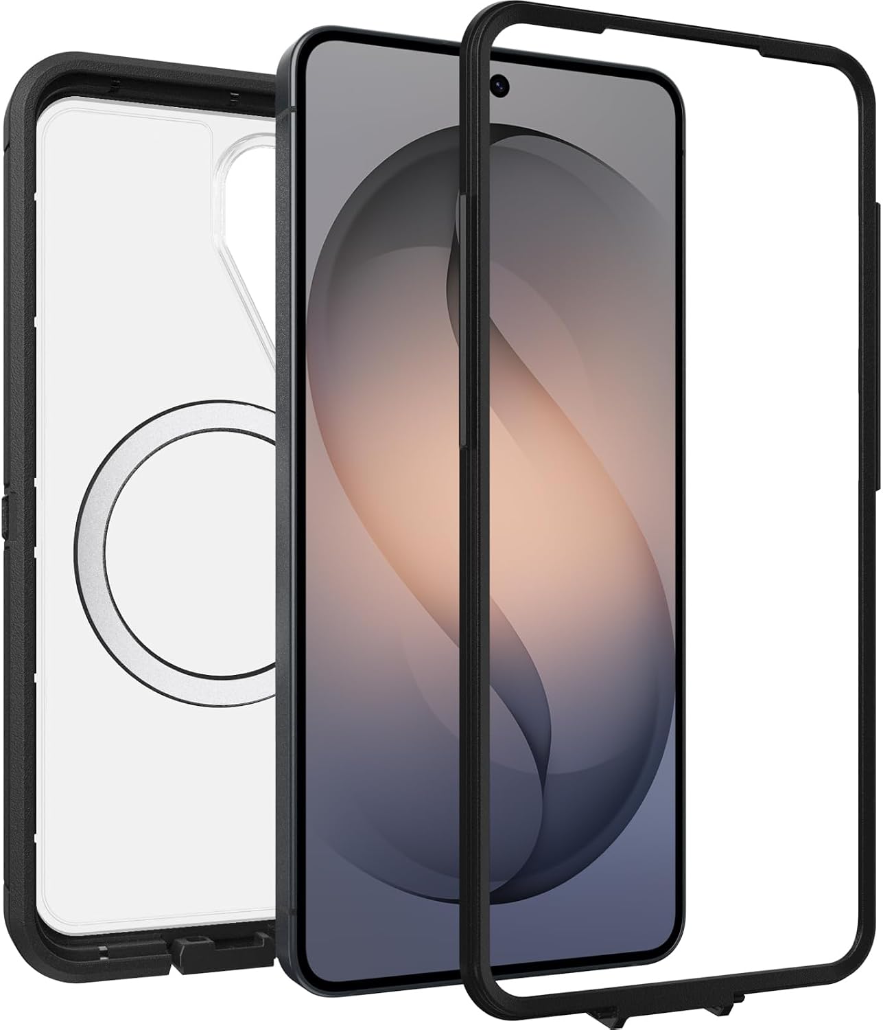 Detalle de OtterBox Defender Series Pro XT avec aimants pour Samsung Galaxy S26 – Transparent/Noir