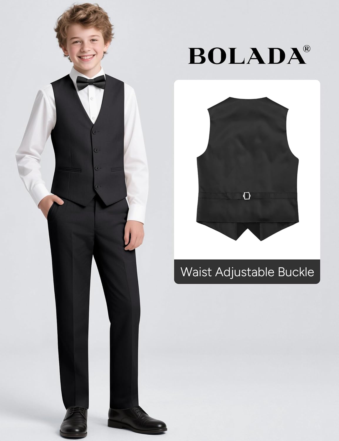 Detalle de BOLADA Boys Formal Suit Set for events