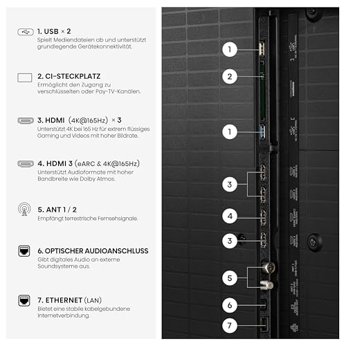 Thumbnail 9 de Hisense 55U7DS PRO Fernseher 55 Zoll – 4K UHD, Hi-QLED Mini LED Pro