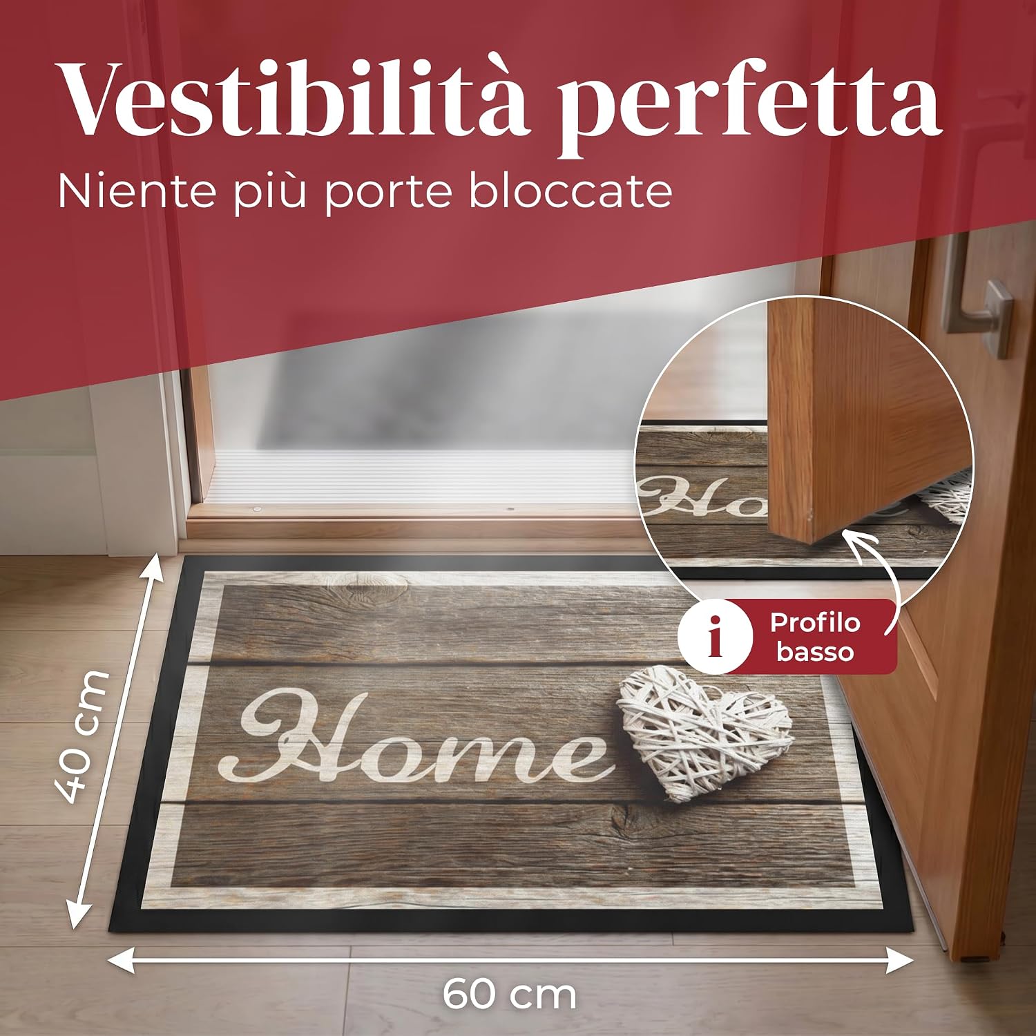 Detalle 2 de Valia Home Zerbini per ingresso 40 x 60 cm: antisporco, antiscivolo e resistente