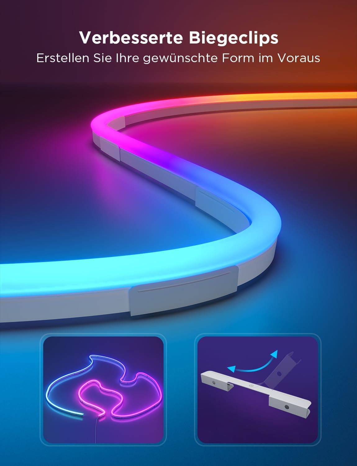 Thumbnail 6 de Govee Neon Rope Light 2 (RGBIC) 10 m mit Form-Mapping – Smart-LED-Streifen für Wanddekoration