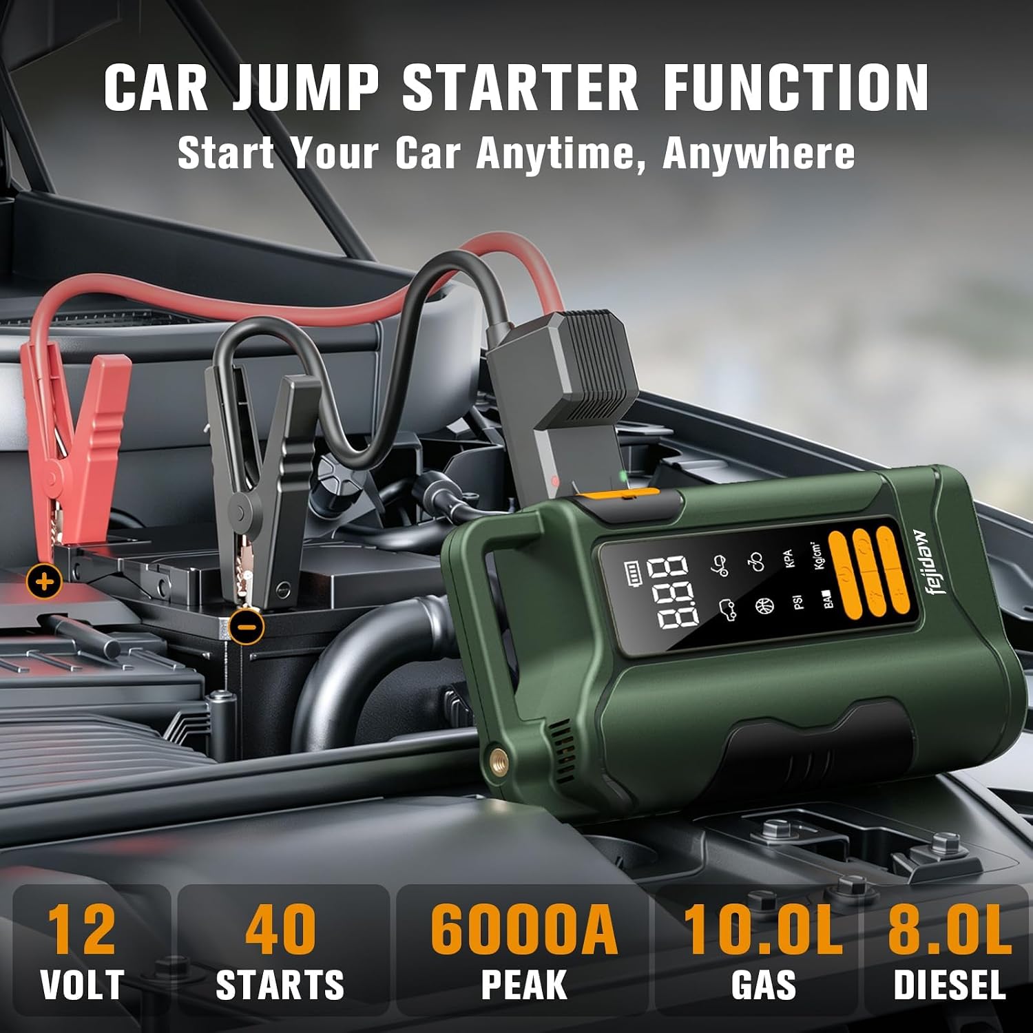 Detalle 2 de Jump Starter with Air Compressor 6000A