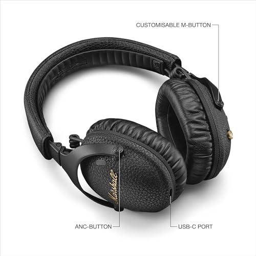 Detalle 2 de Marshall Monitor III ANC, auriculares inalámbricos con cancelación activa y 70 horas
