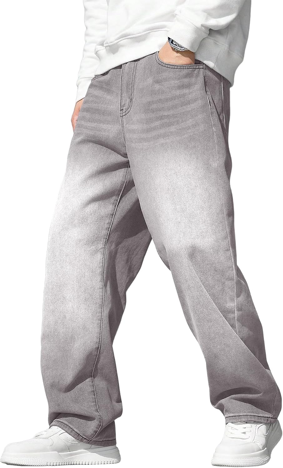 Detalle de JMIERR Men's Baggy Jeans Wide Leg Y2K Loose Fit Denim Pants